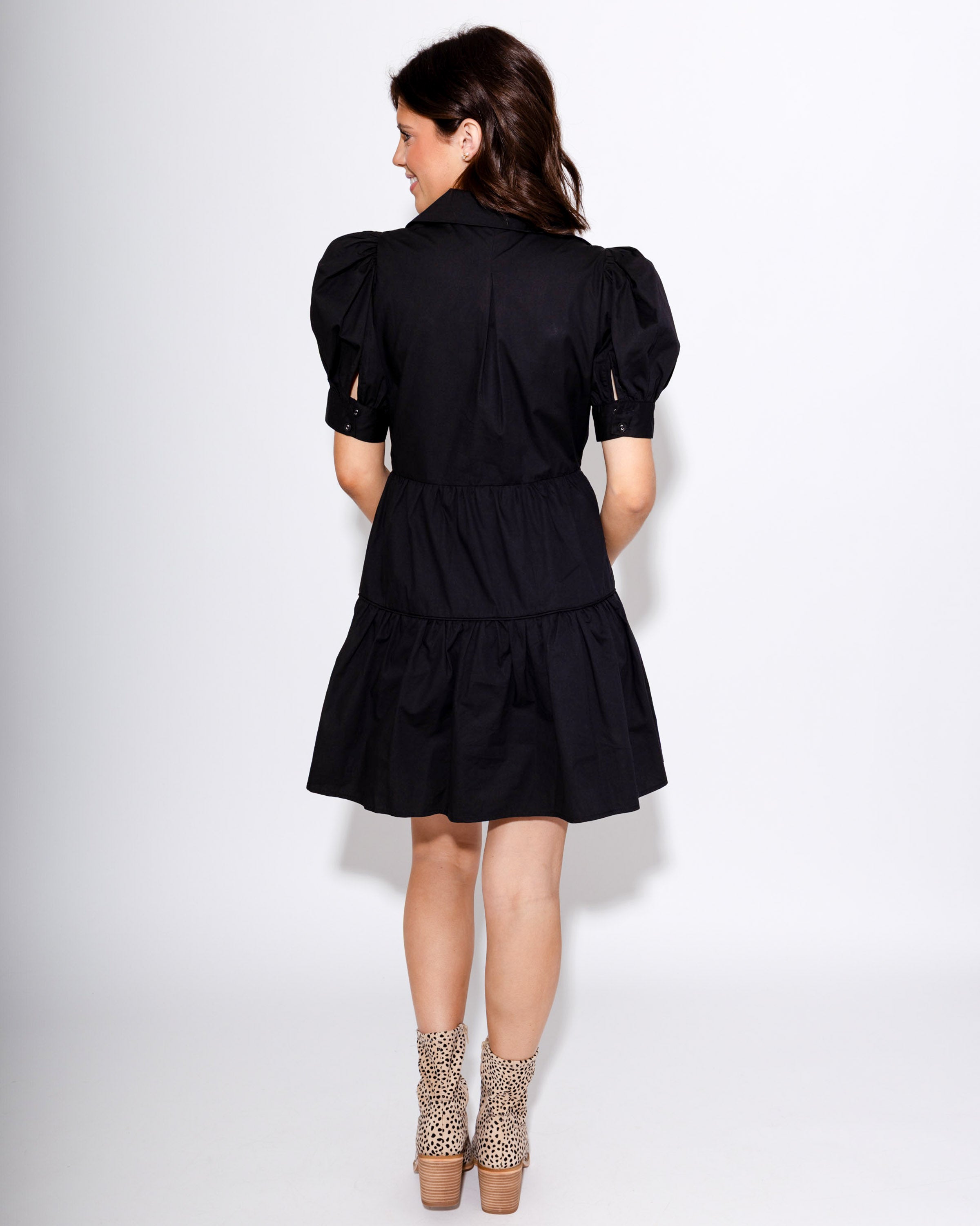 The Belle Black Bow Mini Dress