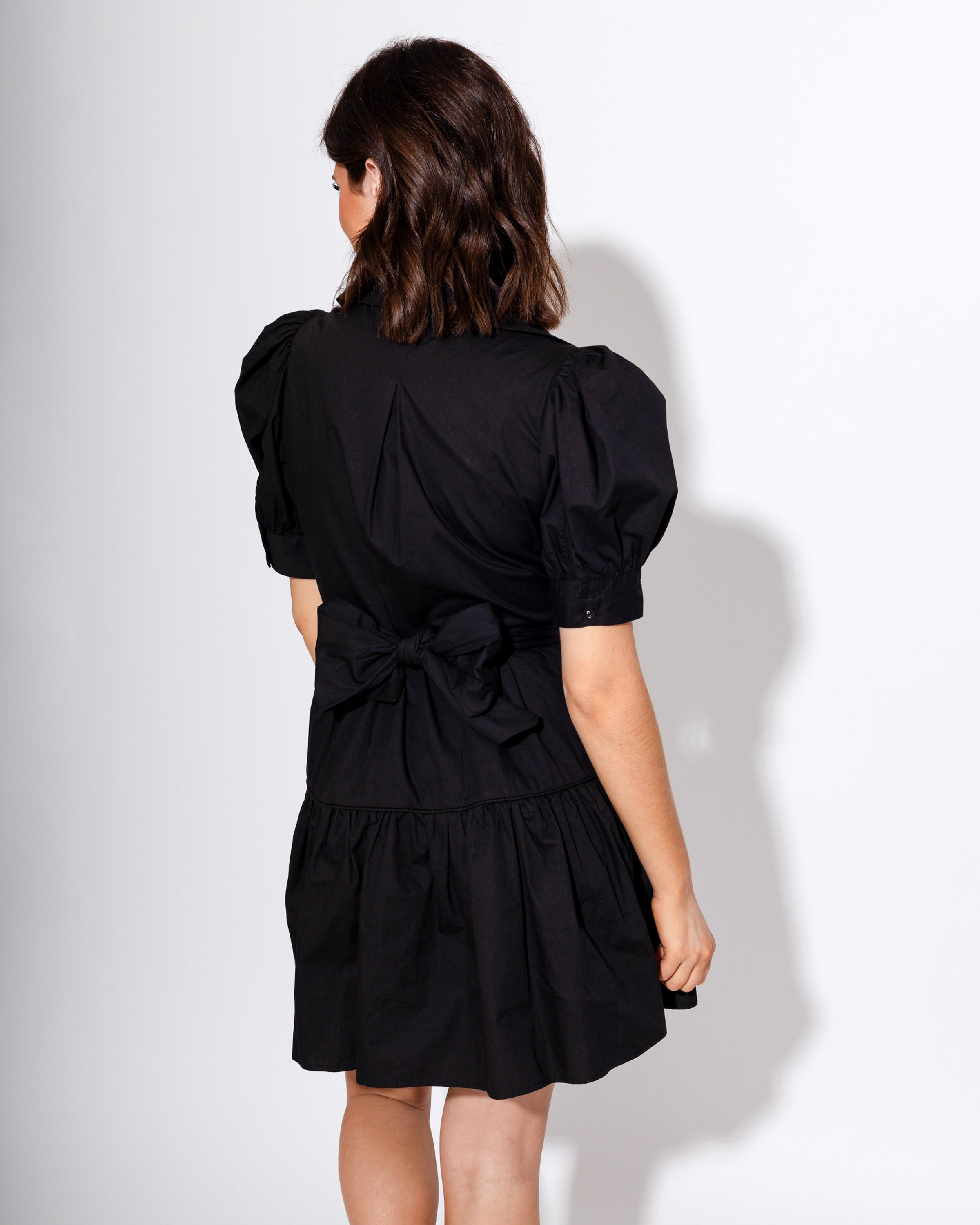 The Belle Black Bow Mini Dress