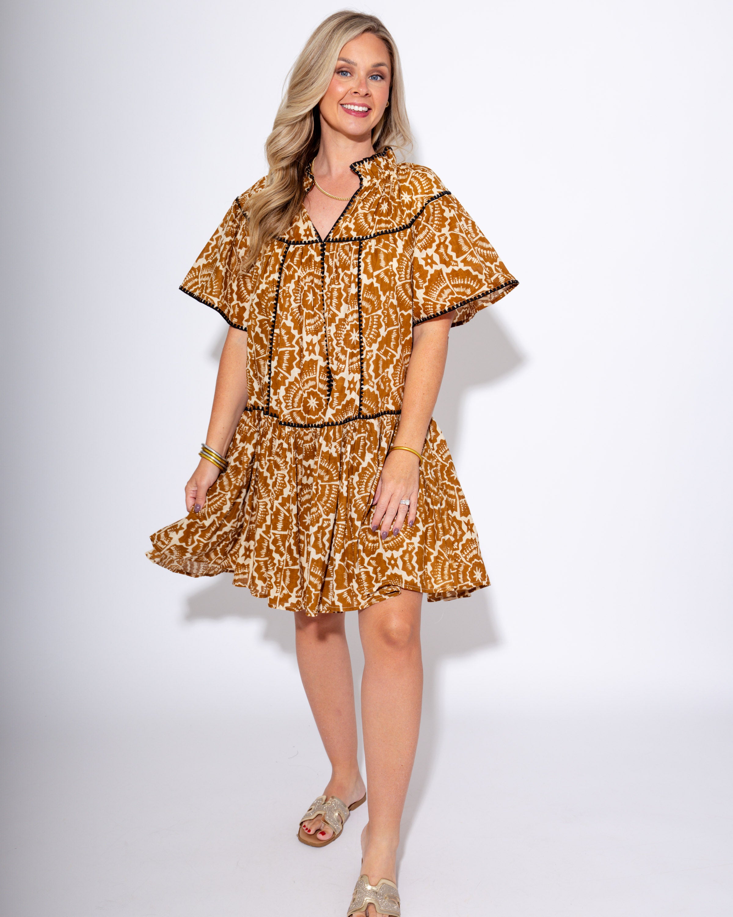 Ivy Jane I Shell Stitched Trim Dress