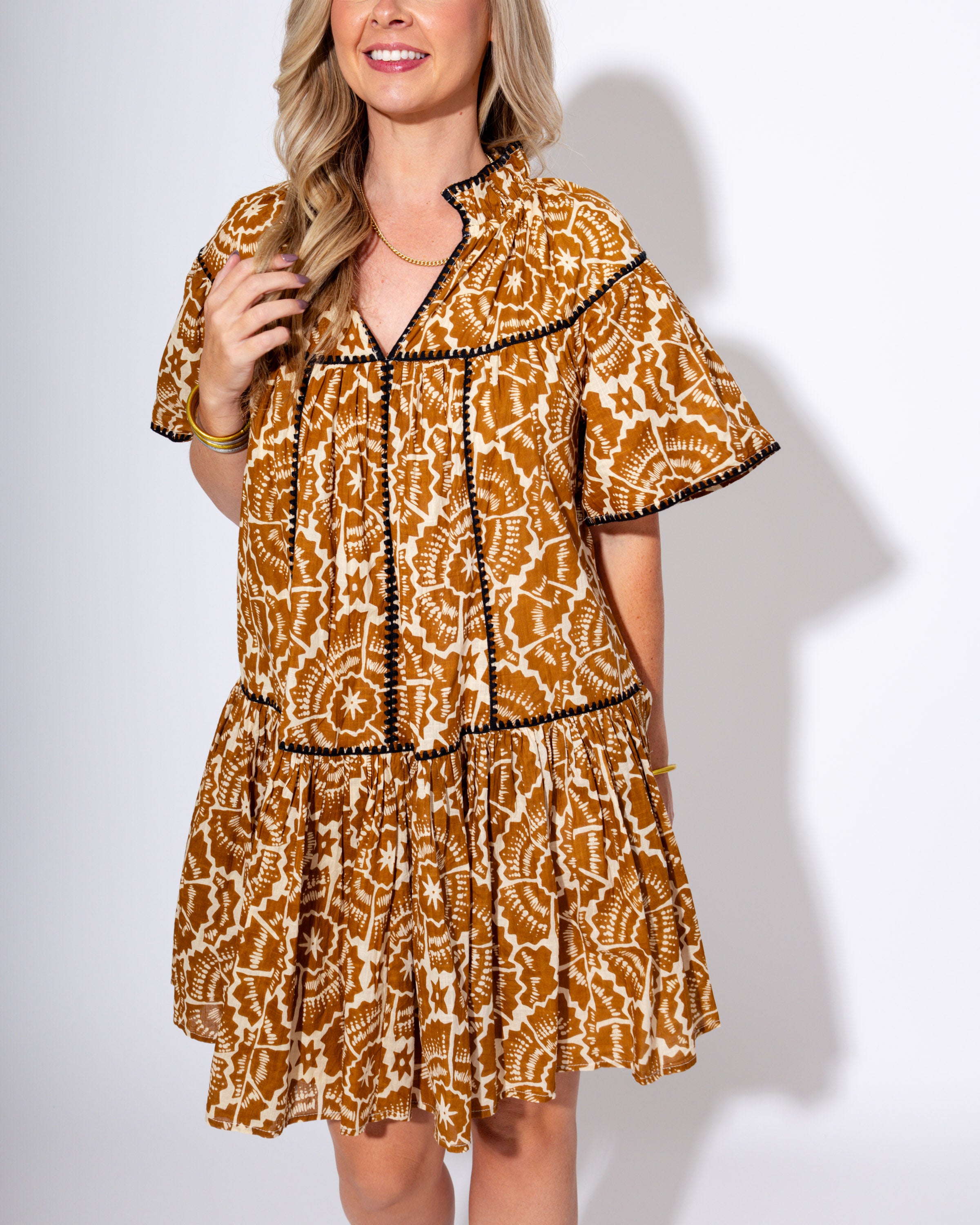 Ivy Jane I Shell Stitched Trim Dress