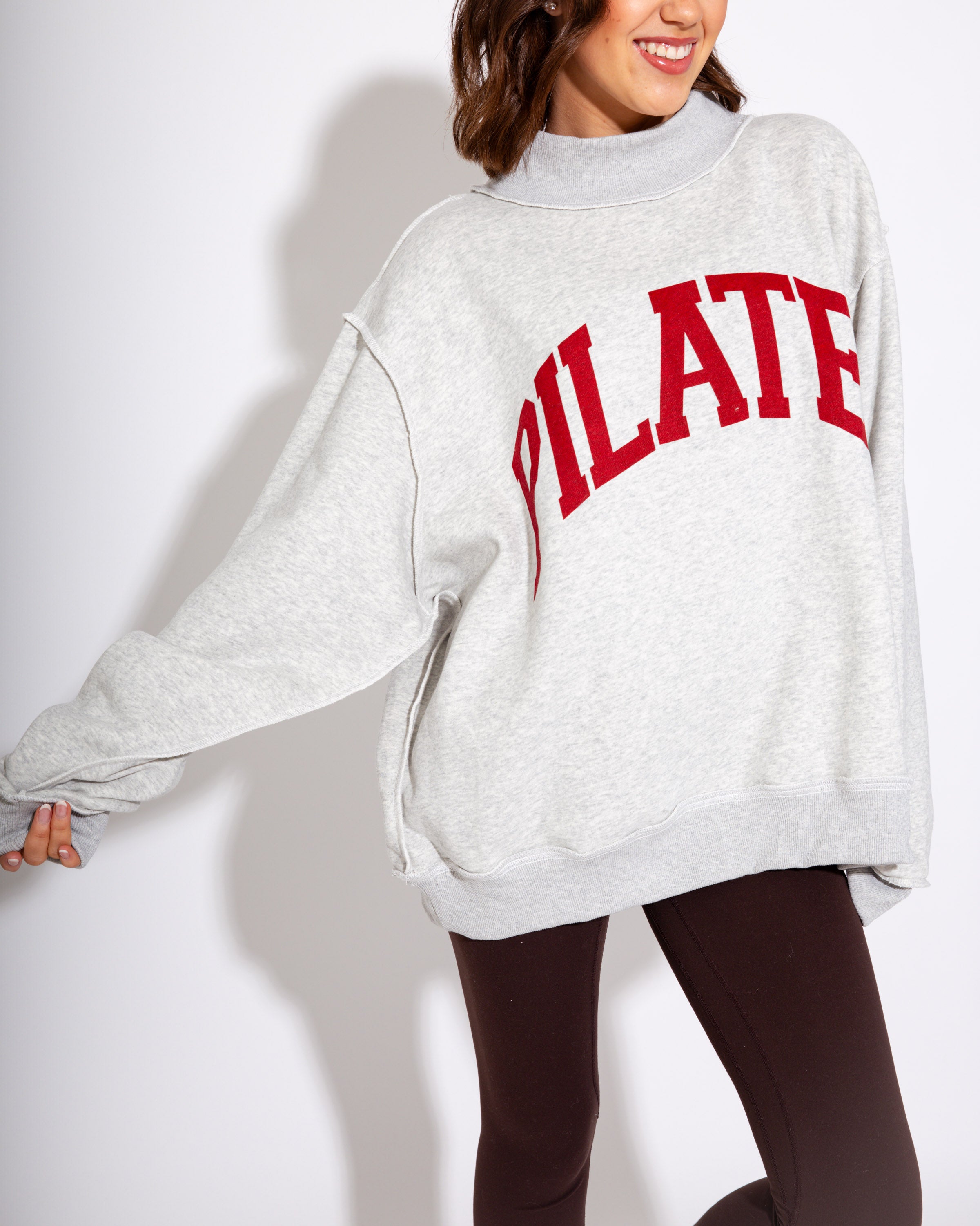 Pilates/Yoga Reversible Mock Neck Sweatshirt