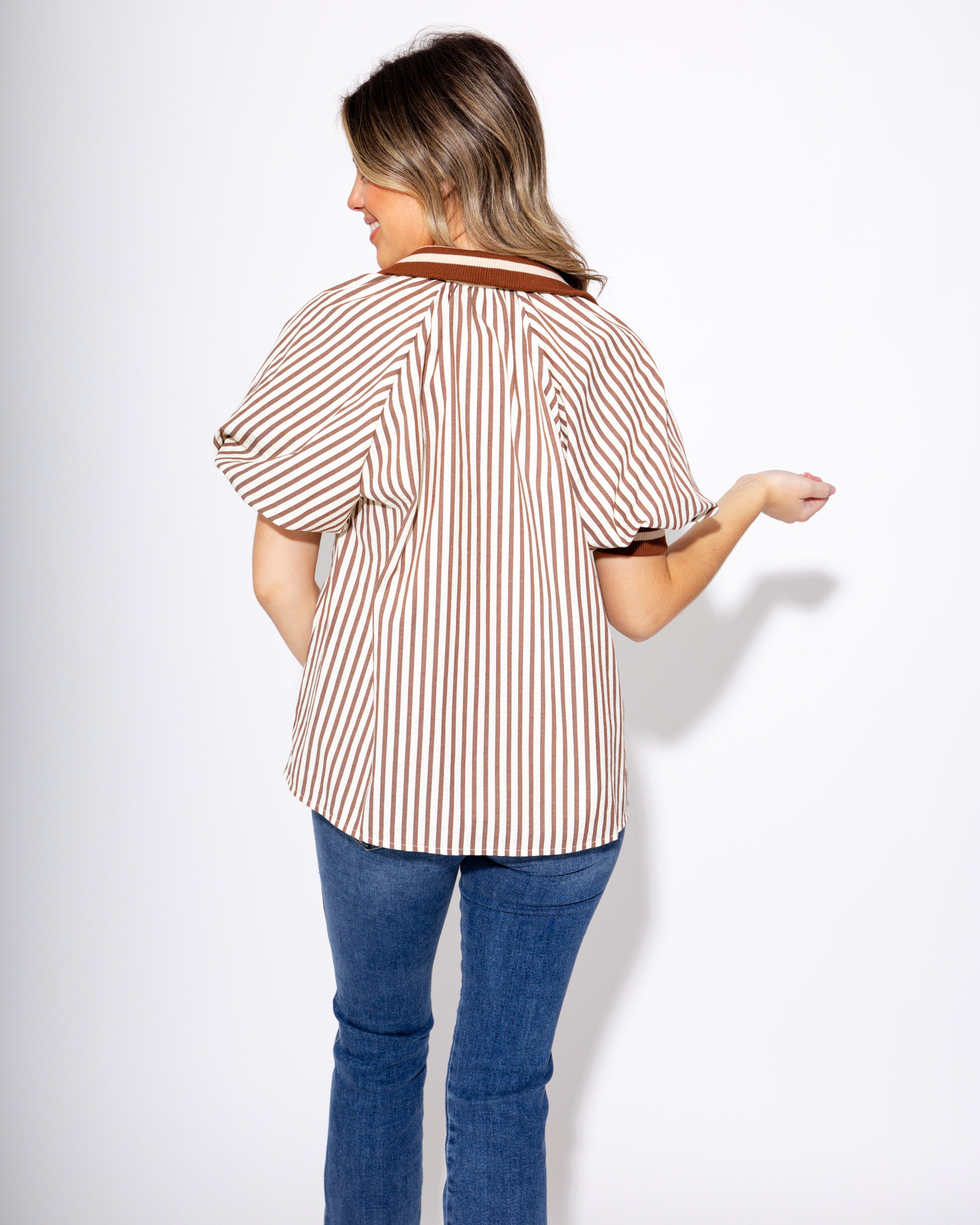 The Caramel Band Half-Zip Top