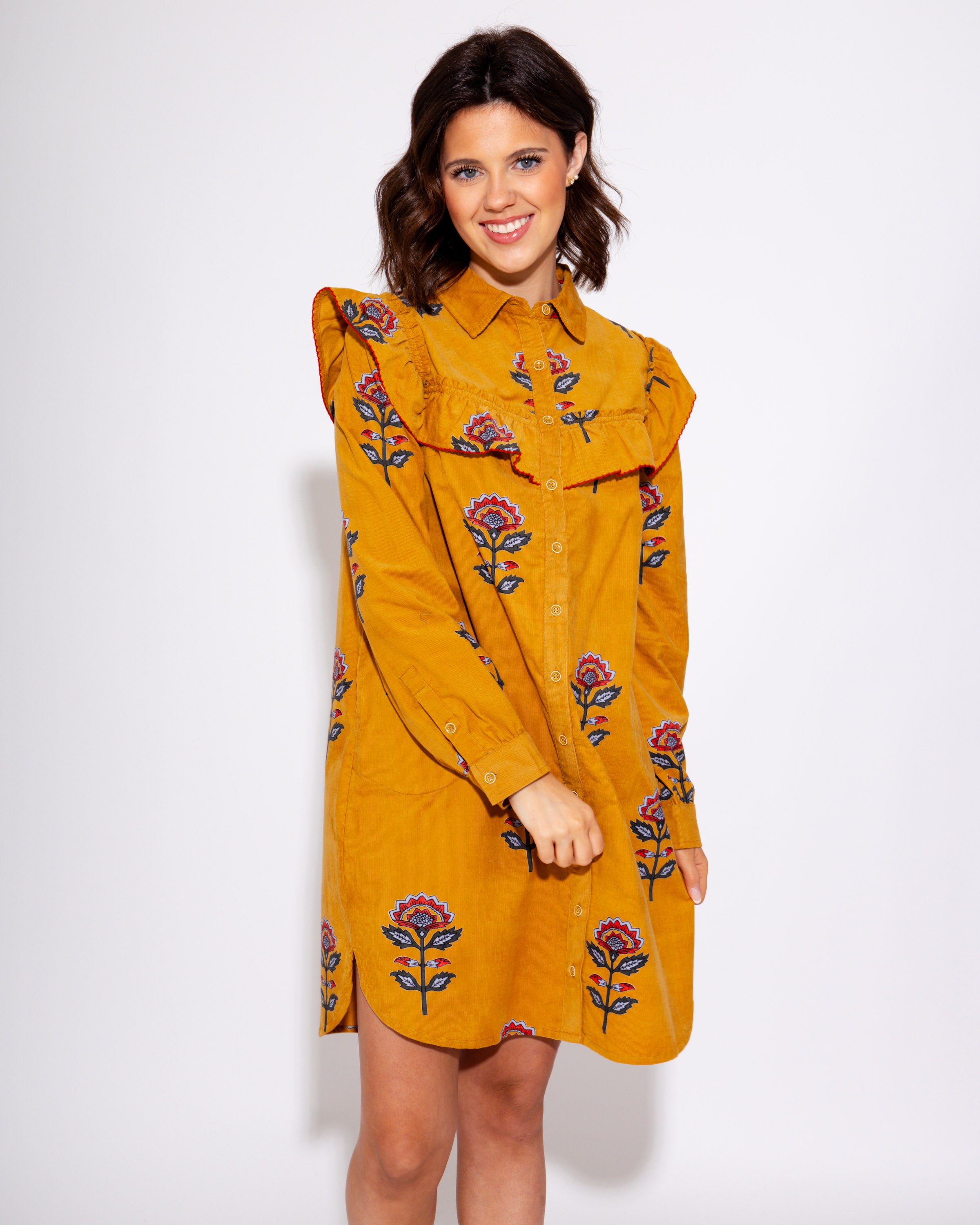 Ivy Jane | Ruffled Yoke Shirt Dress