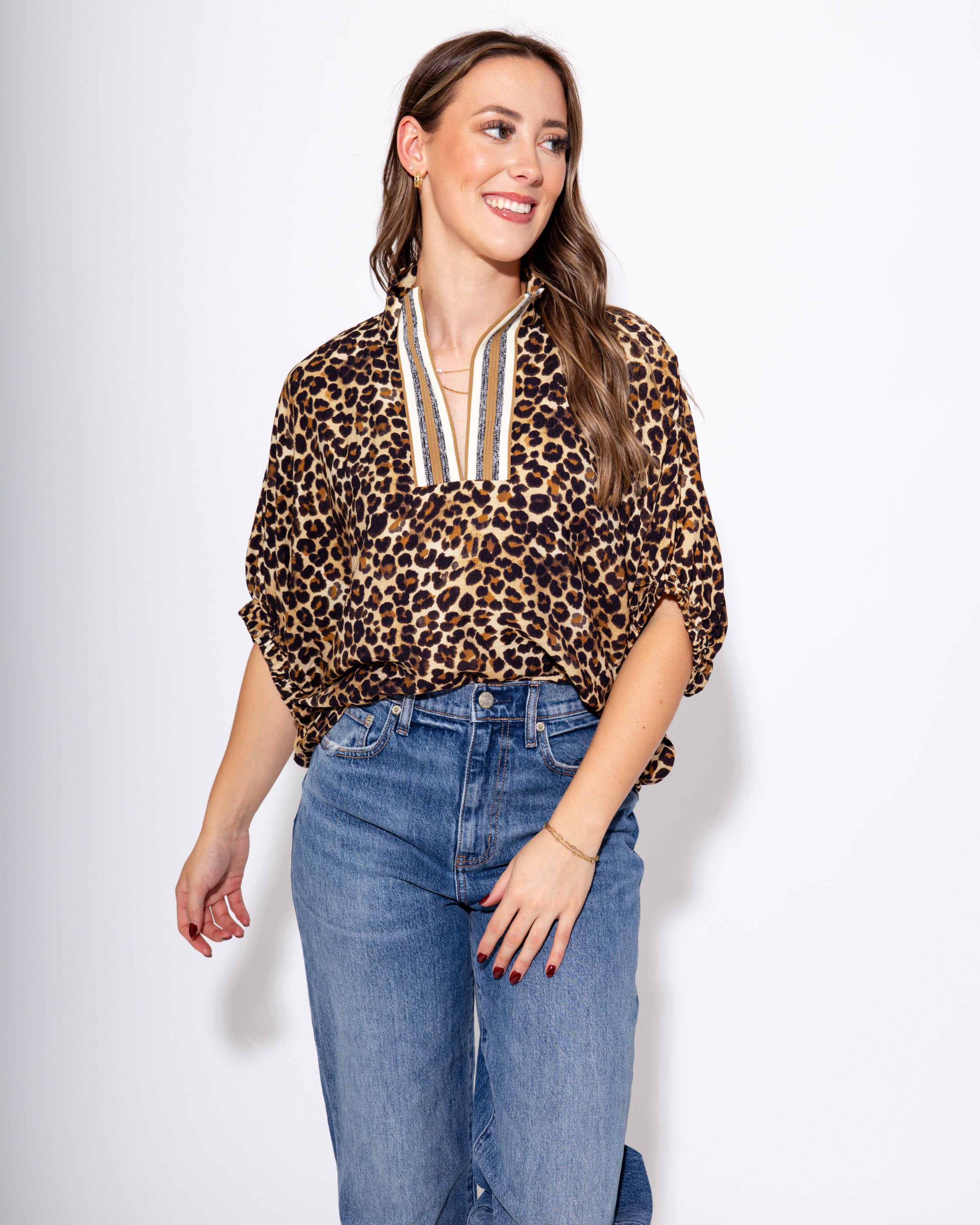 The Leopard Luxe Dolman Top