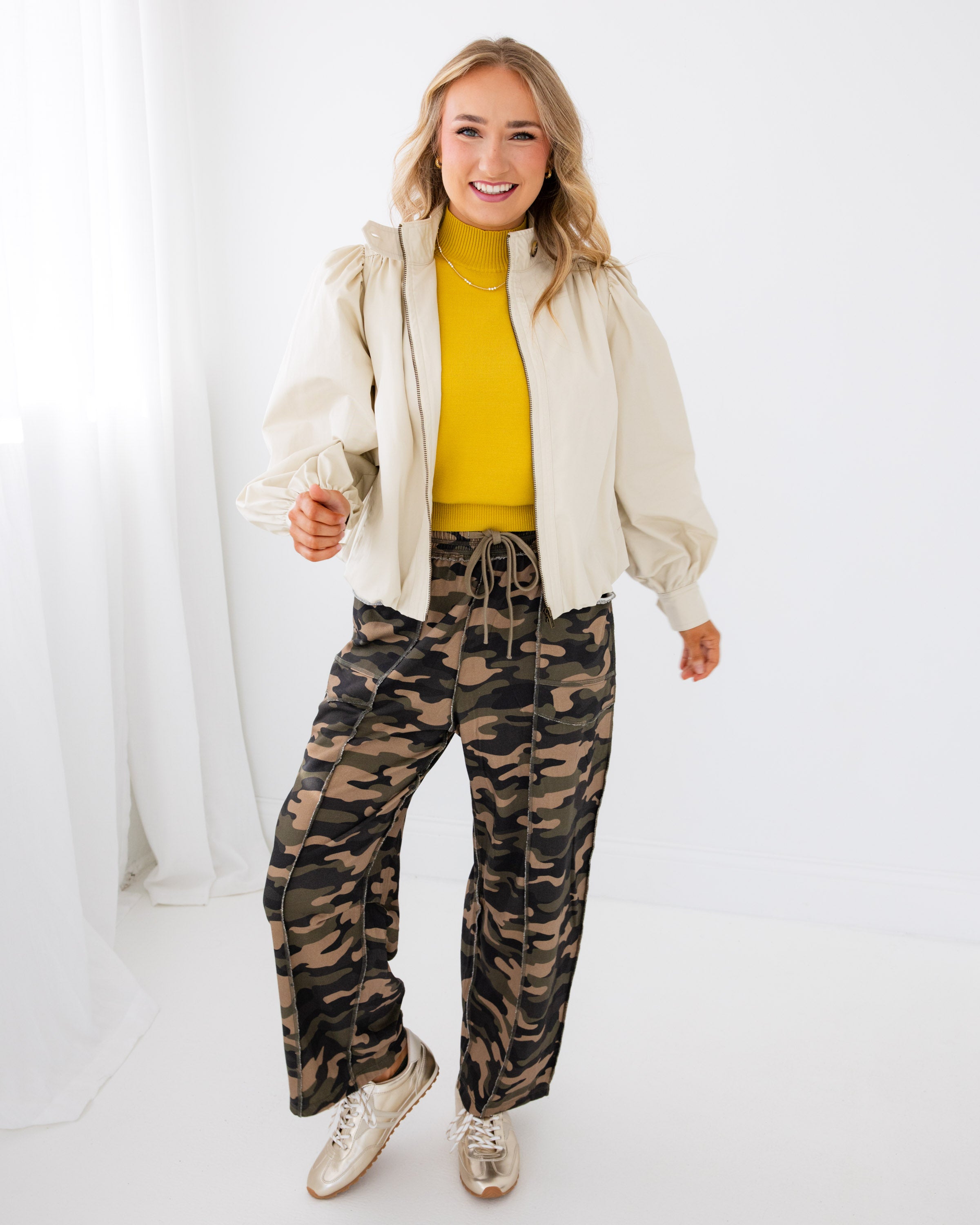 Camo Barrel Fit Utility Knit Pants