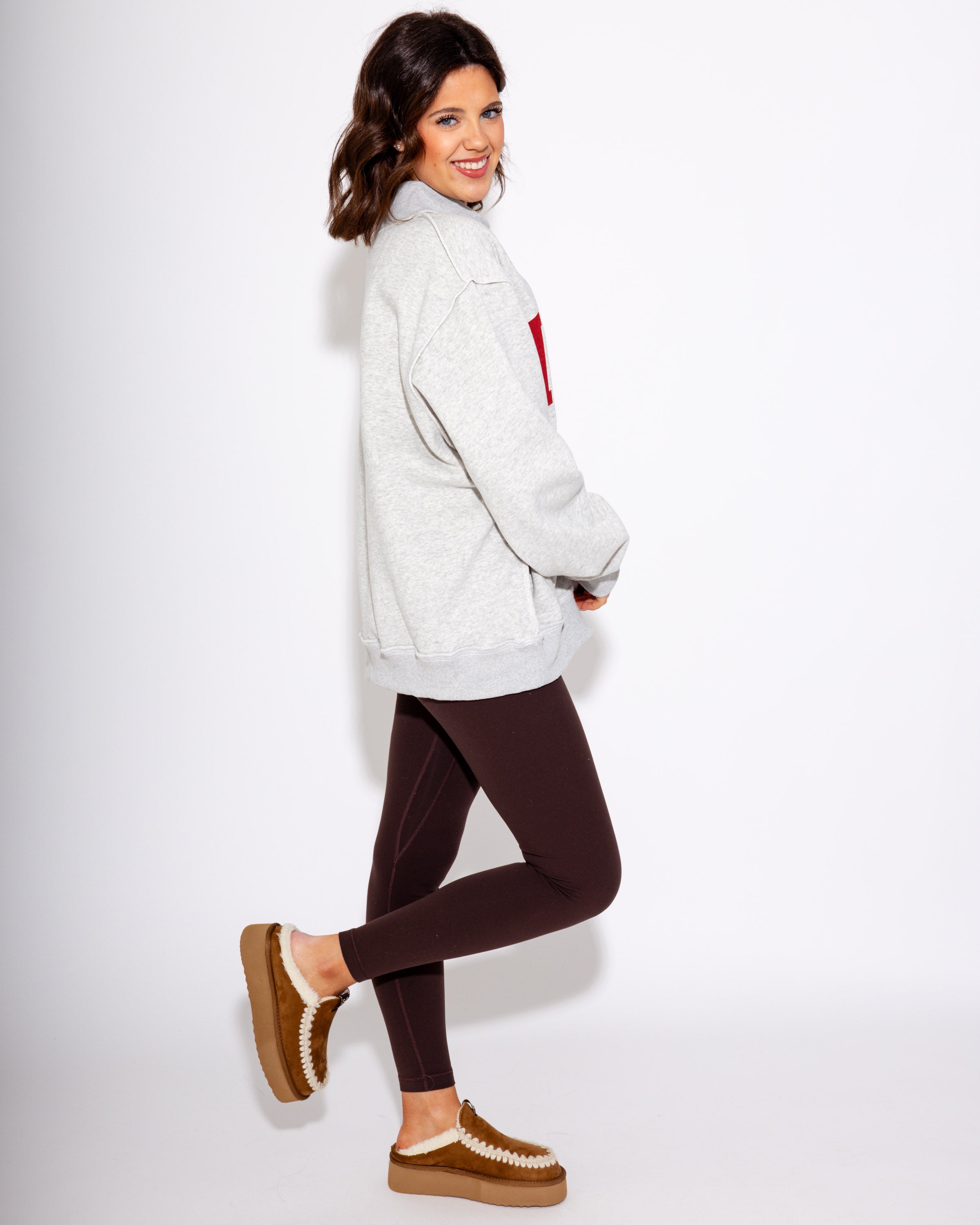 Pilates/Yoga Reversible Mock Neck Sweatshirt