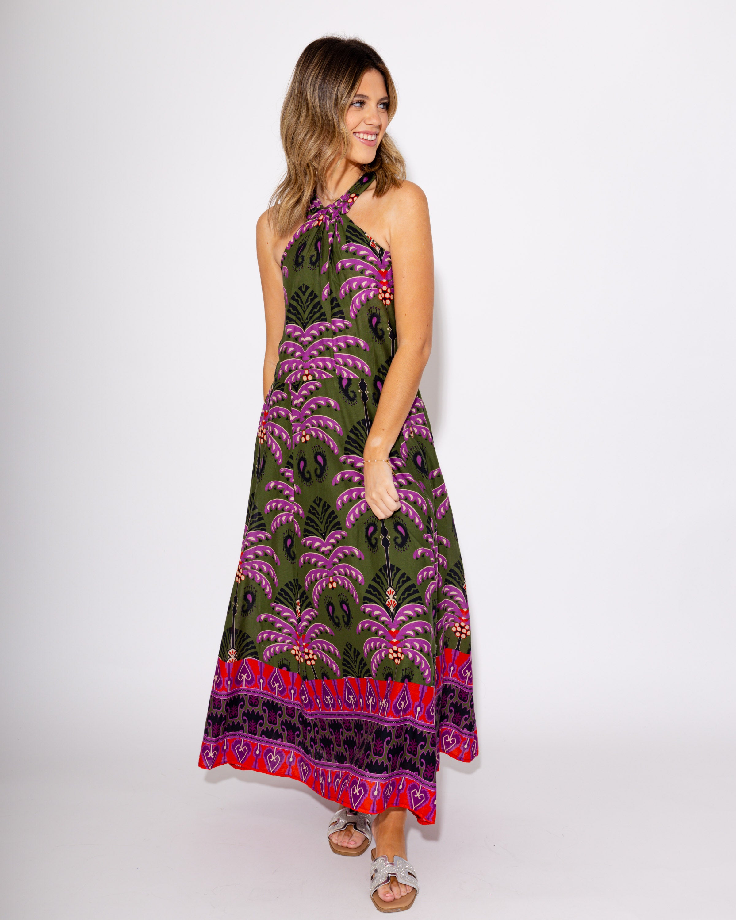 Jude Connally | Miriam Dress in Decorative Frond Loden