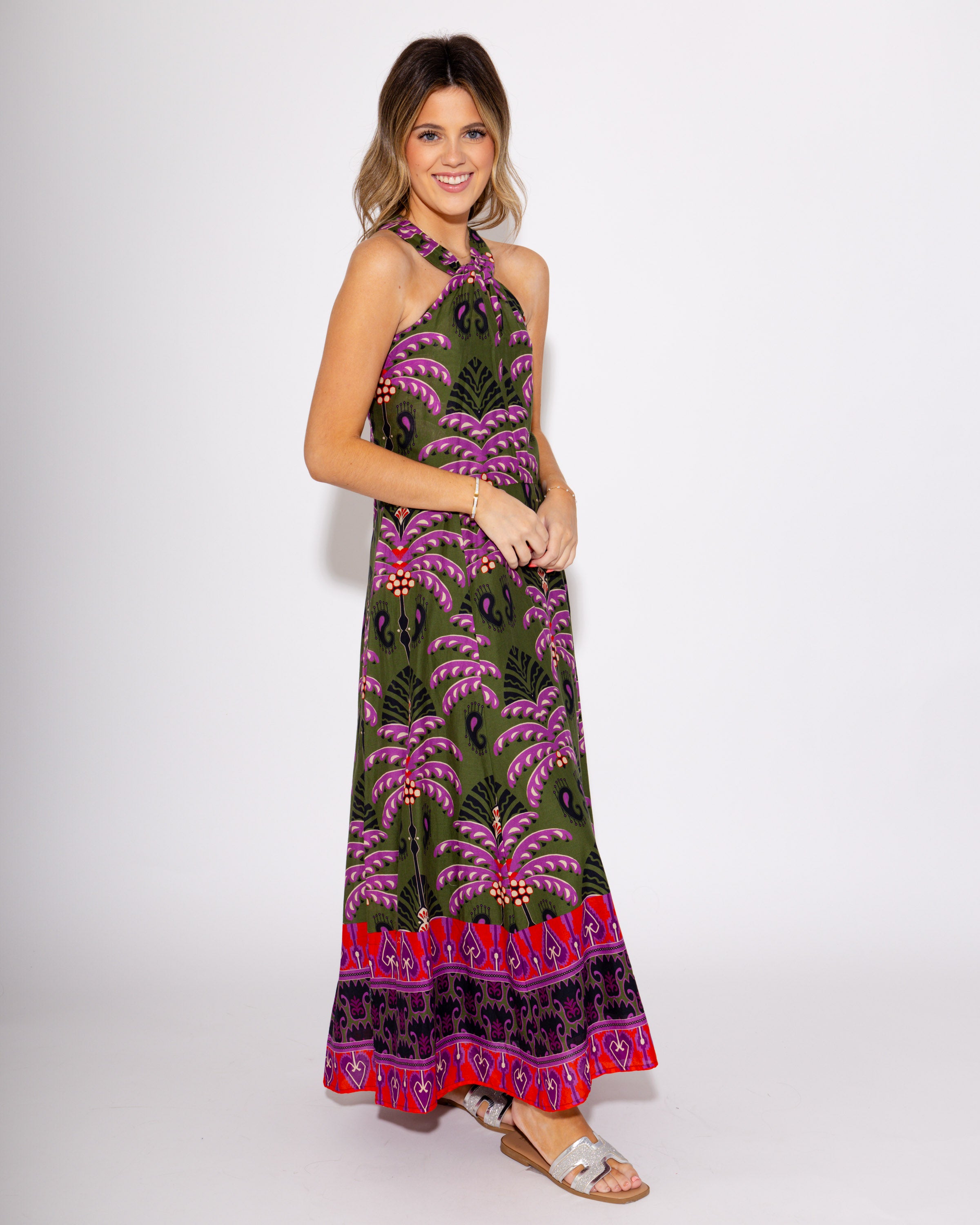 Jude Connally | Miriam Dress in Decorative Frond Loden