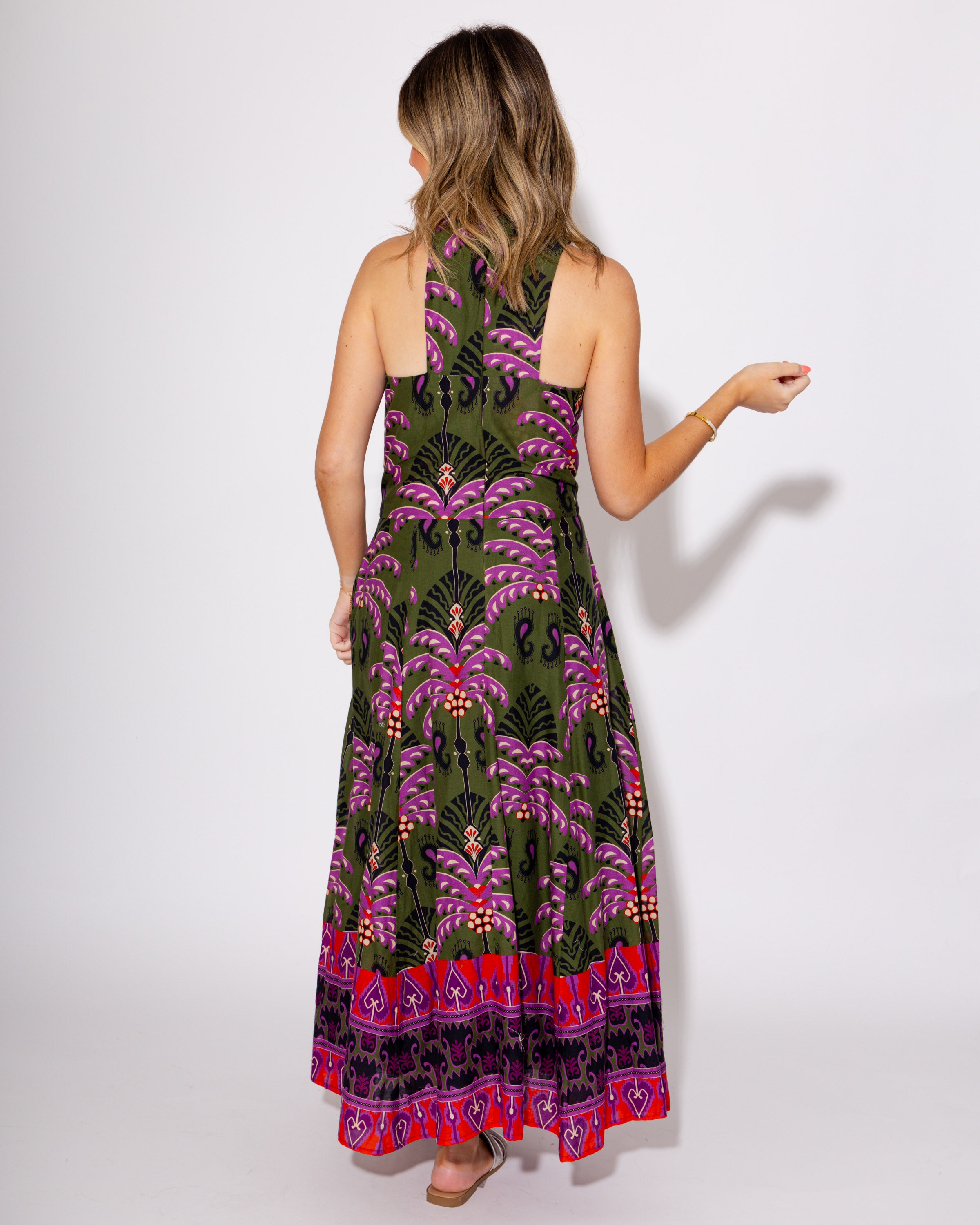 Jude Connally | Miriam Dress in Decorative Frond Loden