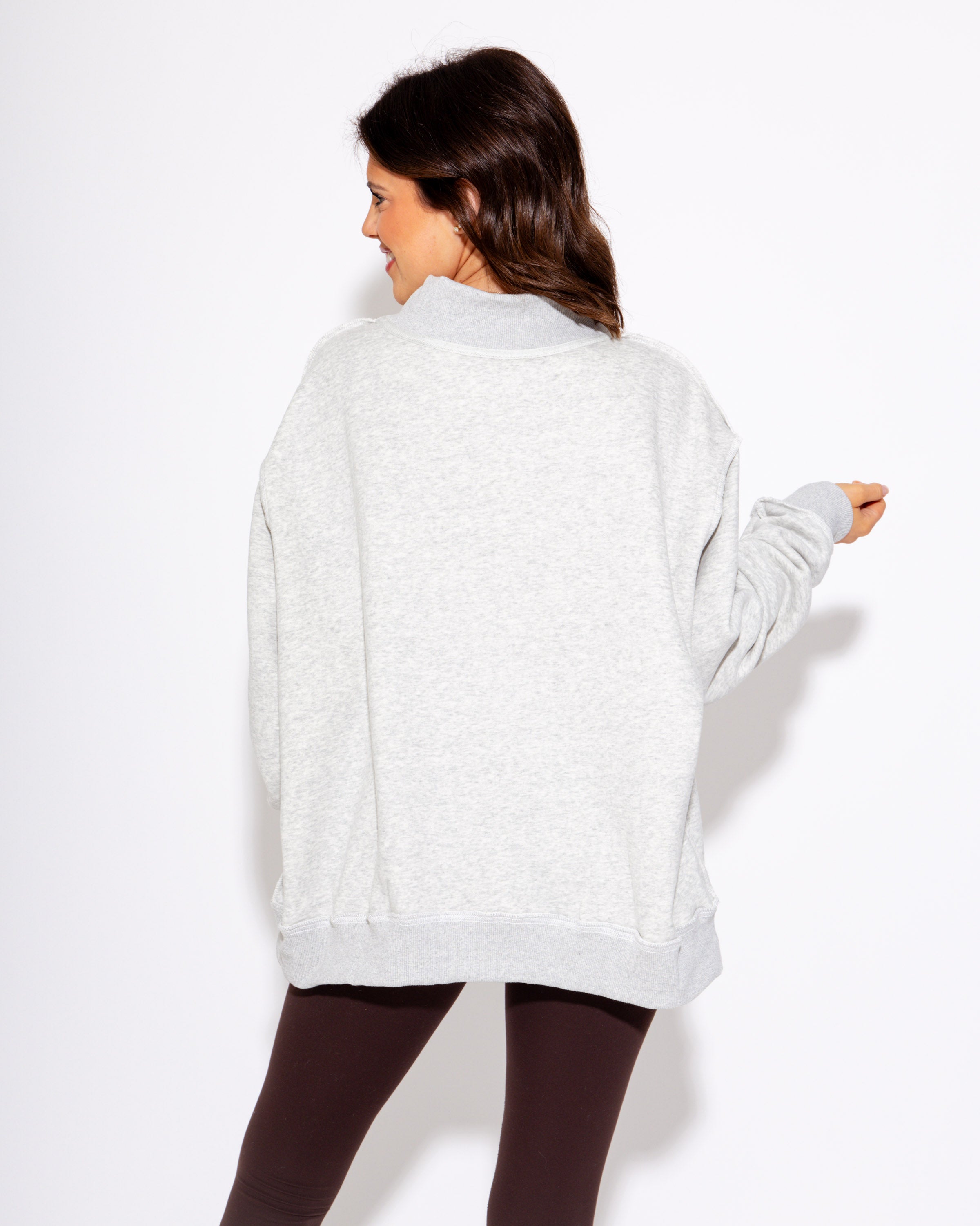 Pilates/Yoga Reversible Mock Neck Sweatshirt