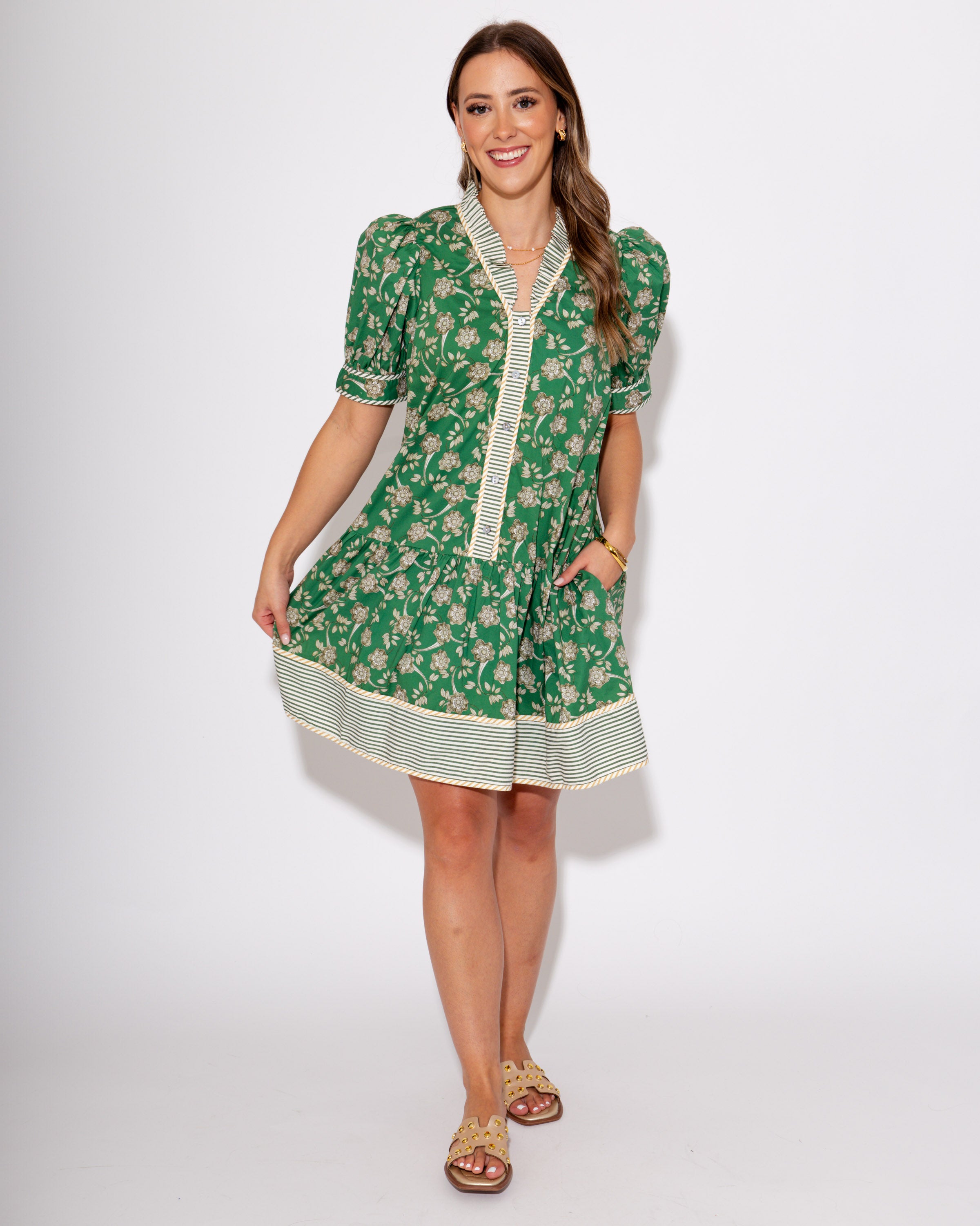 The Striped Border Garden Dress