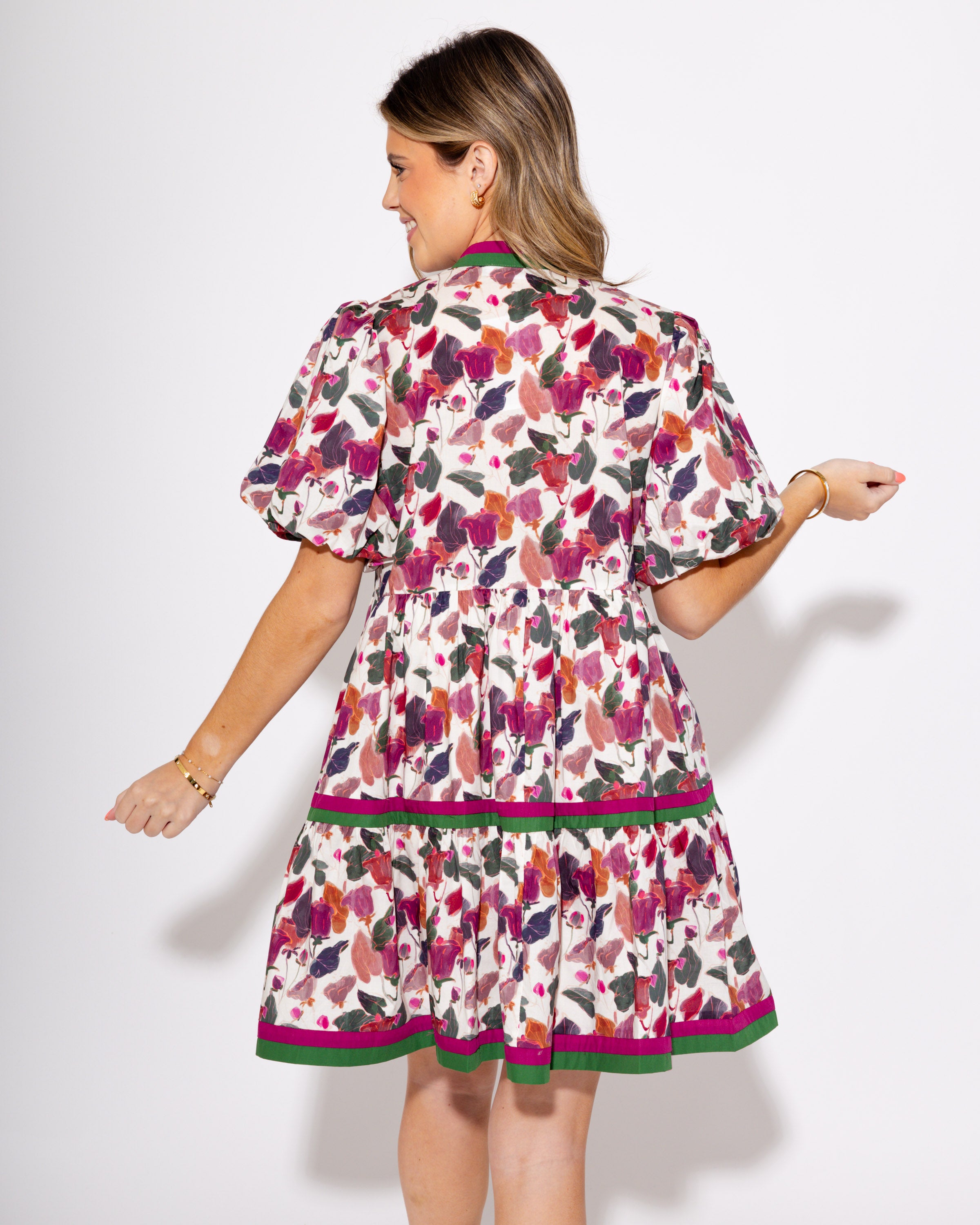 Petals in Plum Mini Dress