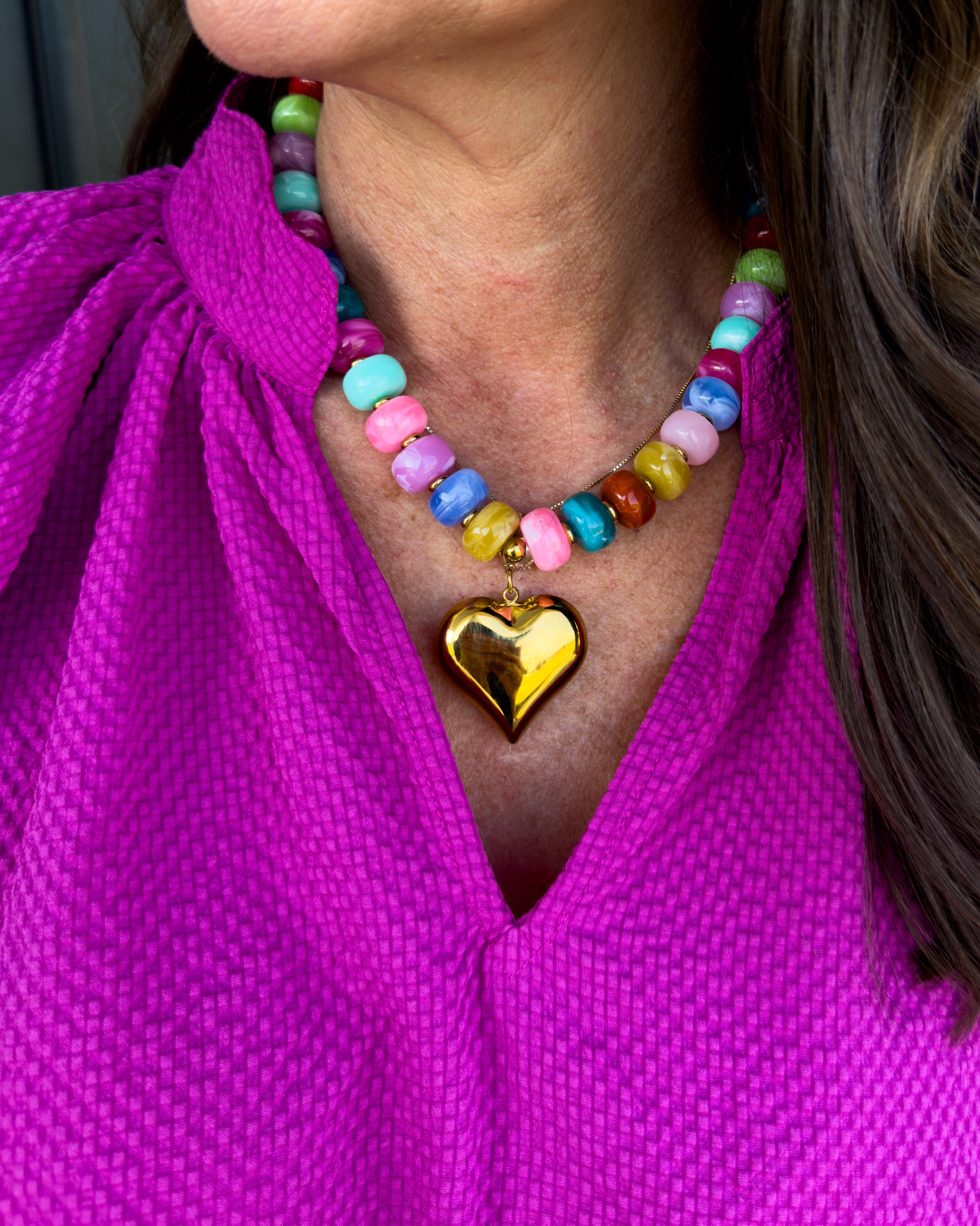 Colorful Heart Necklace