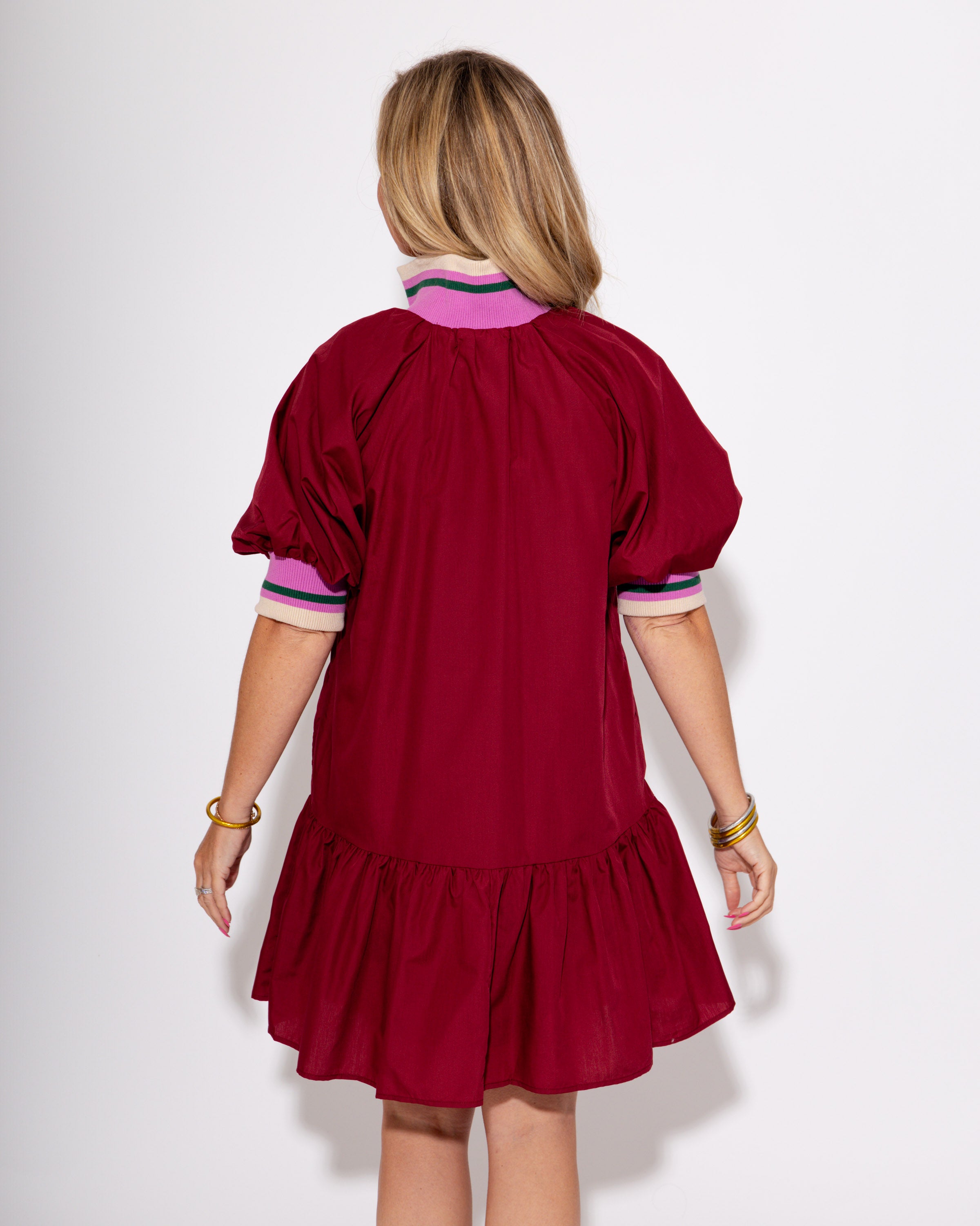The Twirl and Zip Mini in Burgundy