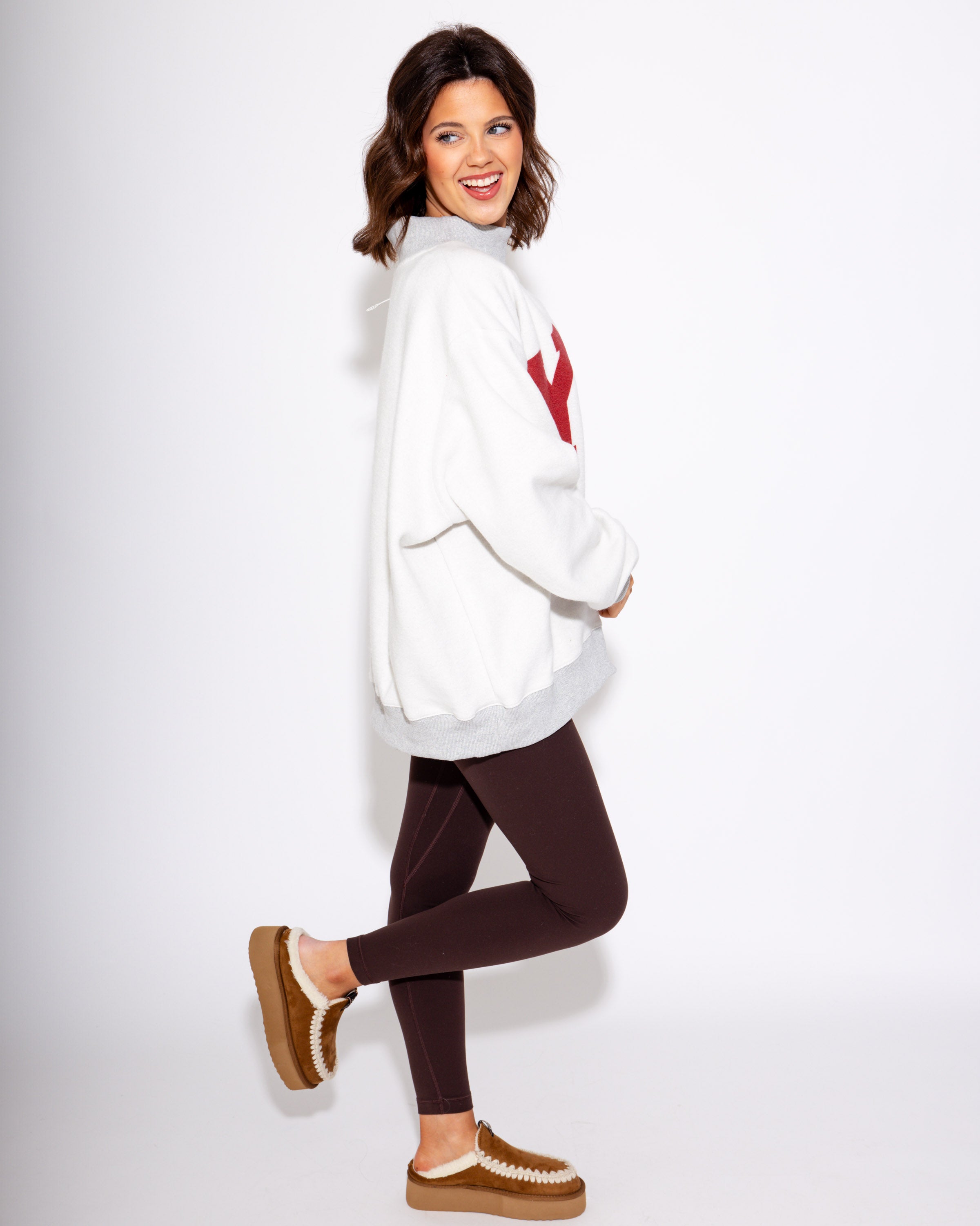 Pilates/Yoga Reversible Mock Neck Sweatshirt