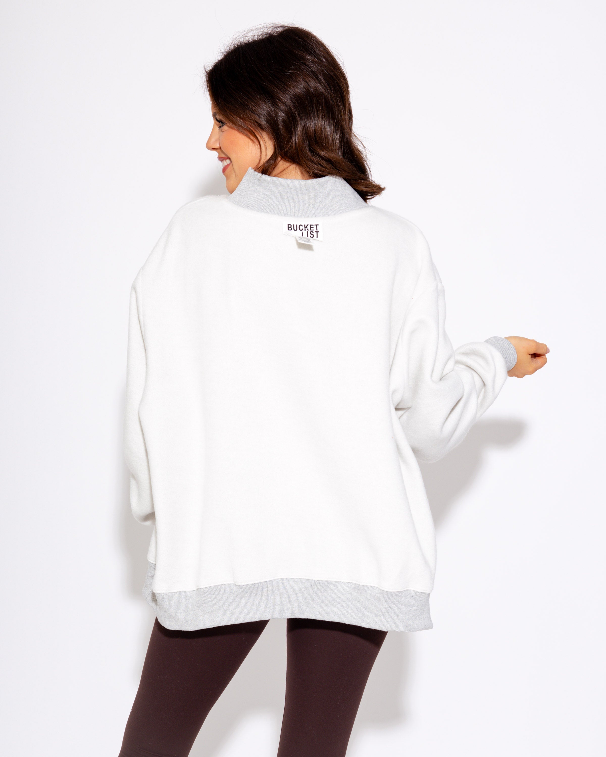 Pilates/Yoga Reversible Mock Neck Sweatshirt
