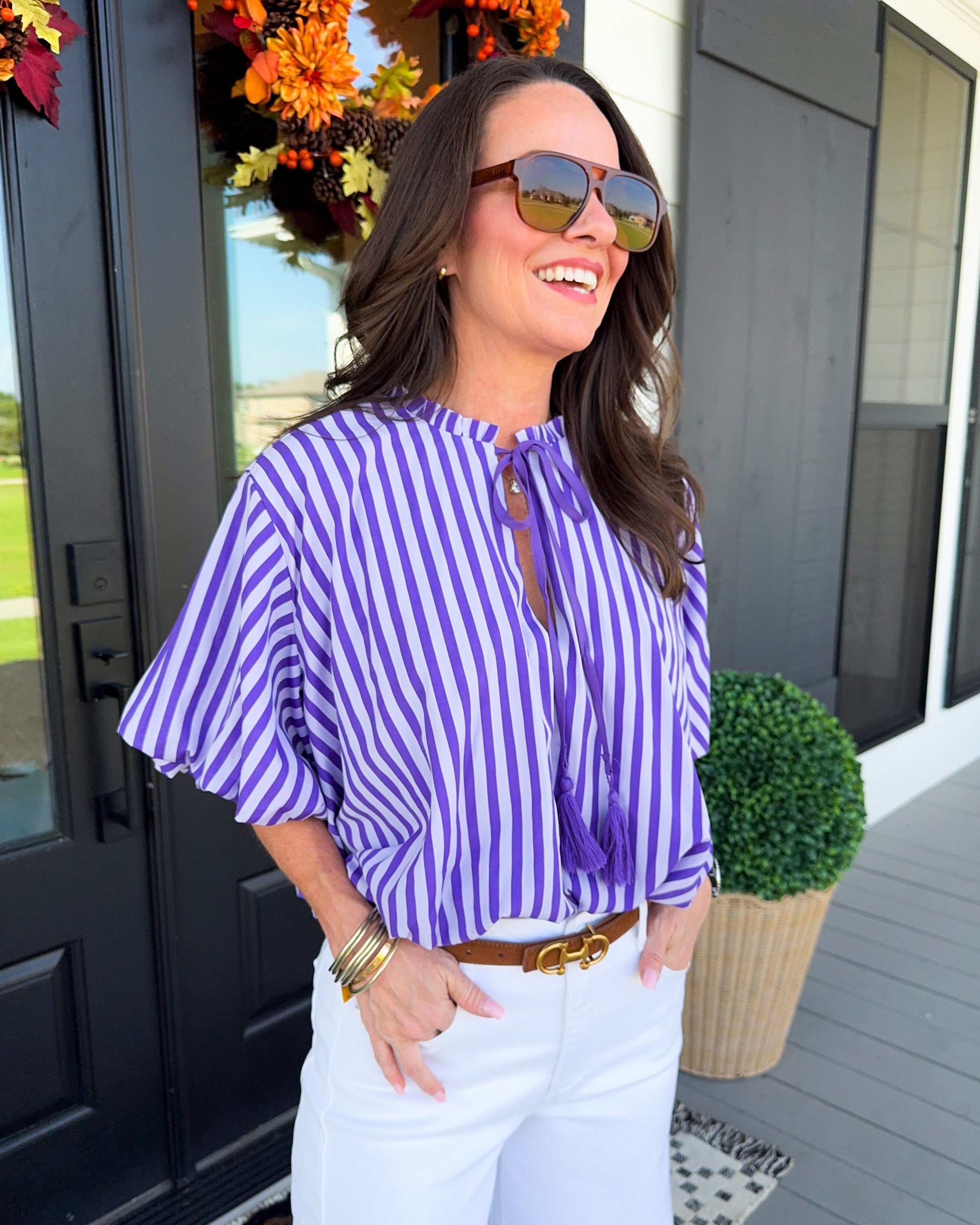 Tassel Tie Balloon Top