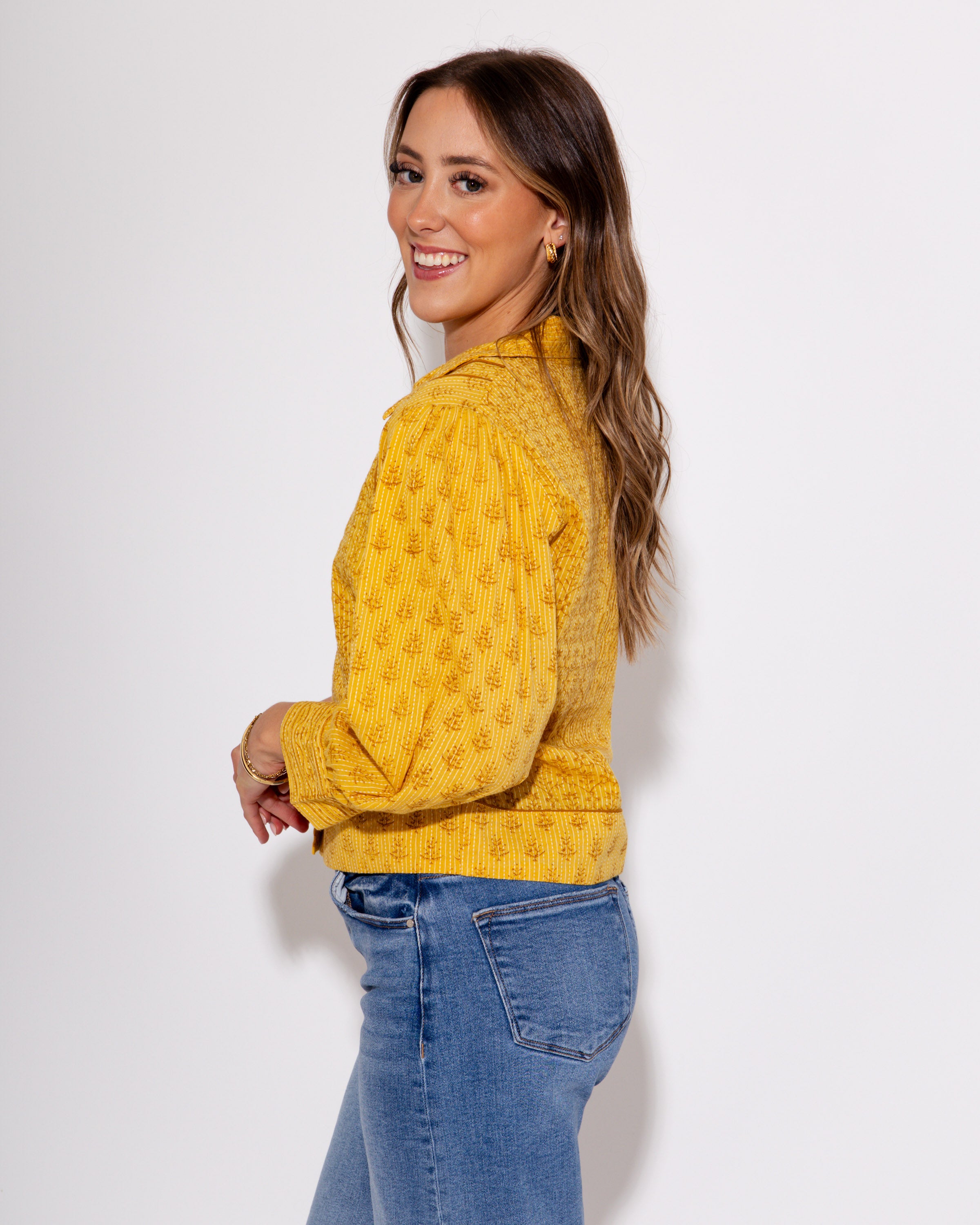 Ivy Jane I Golden Hour Cropped Button up