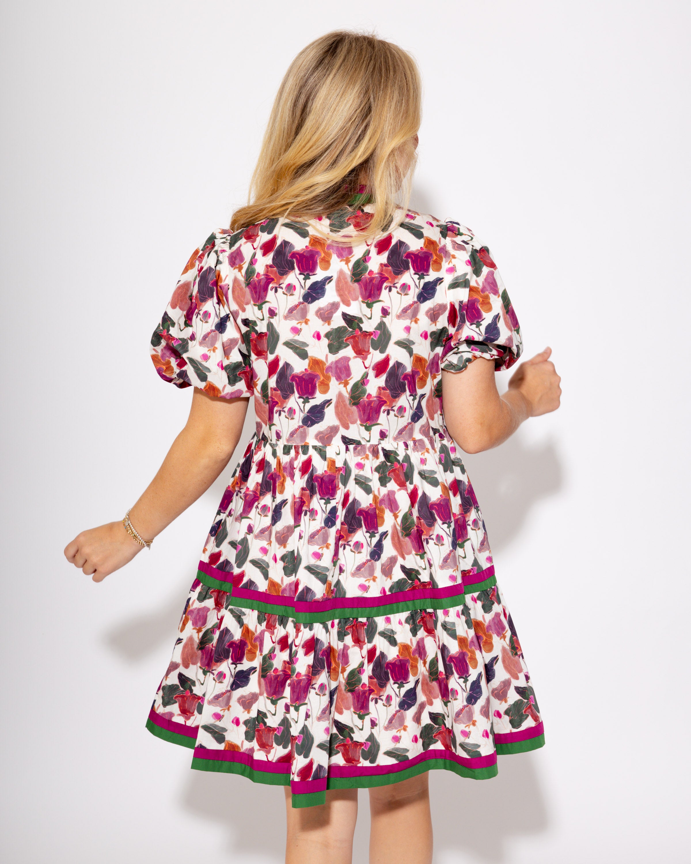 Petals in Plum Mini Dress