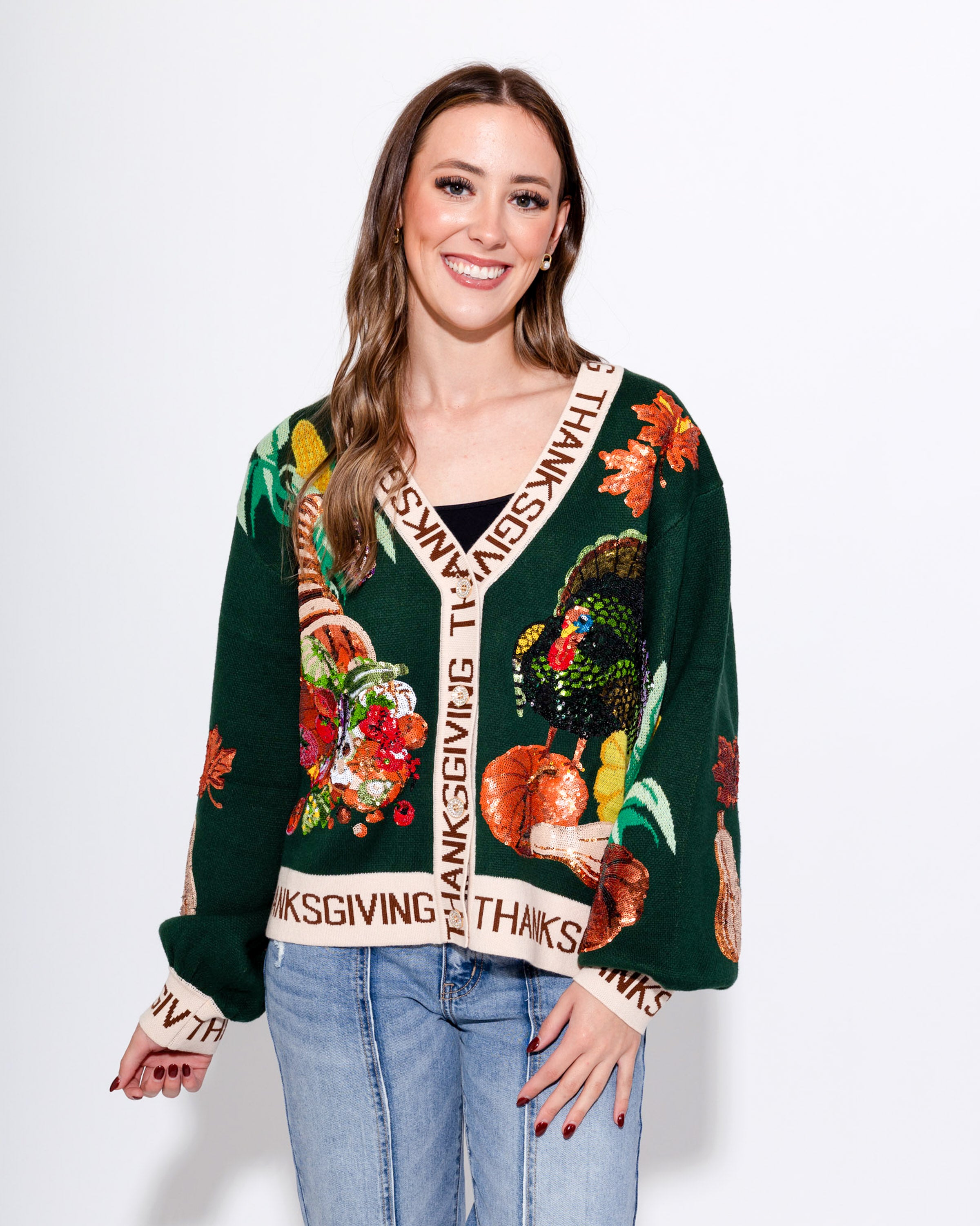 'Thanksgiving' Button Cardigan