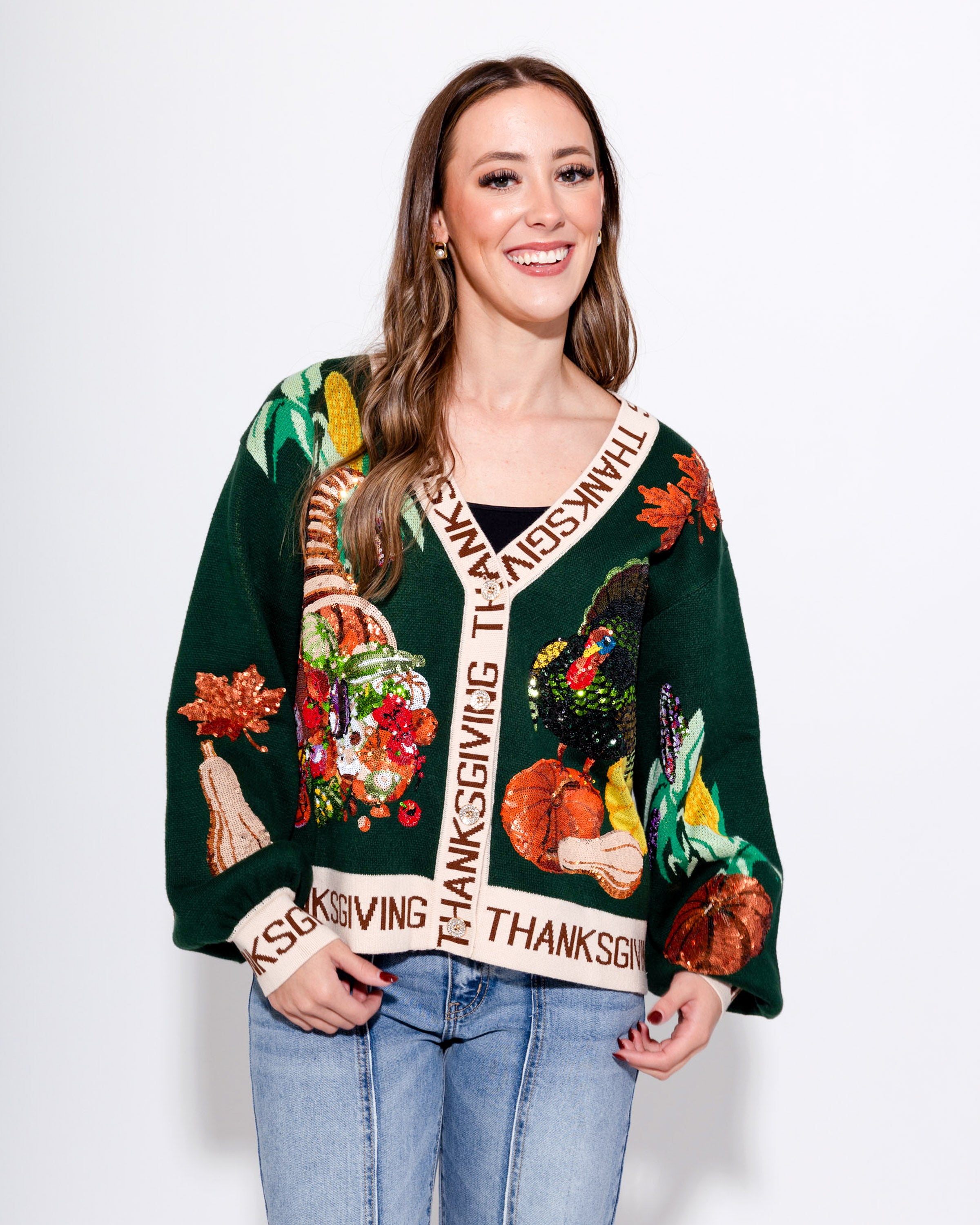 'Thanksgiving' Button Cardigan