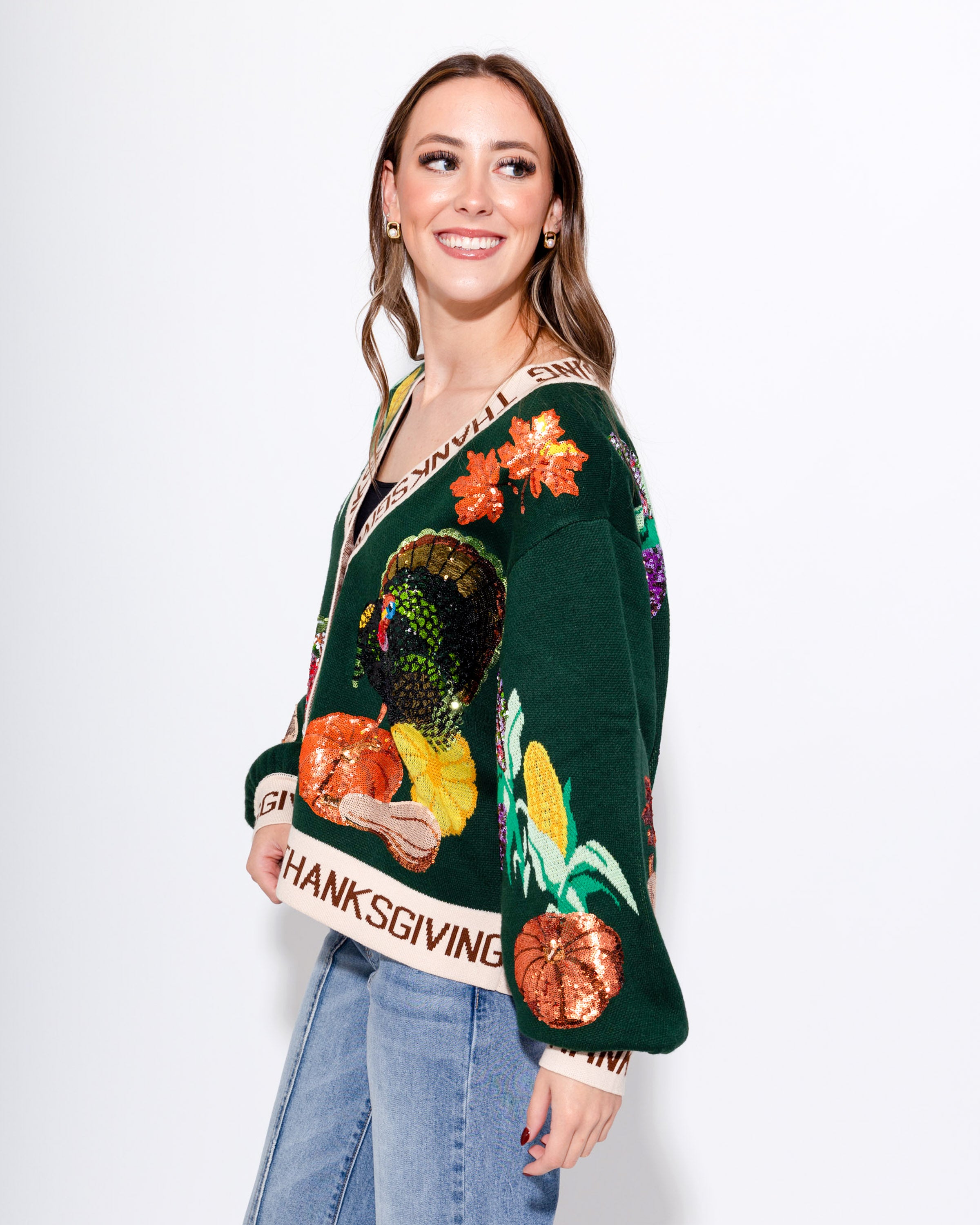 'Thanksgiving' Button Cardigan