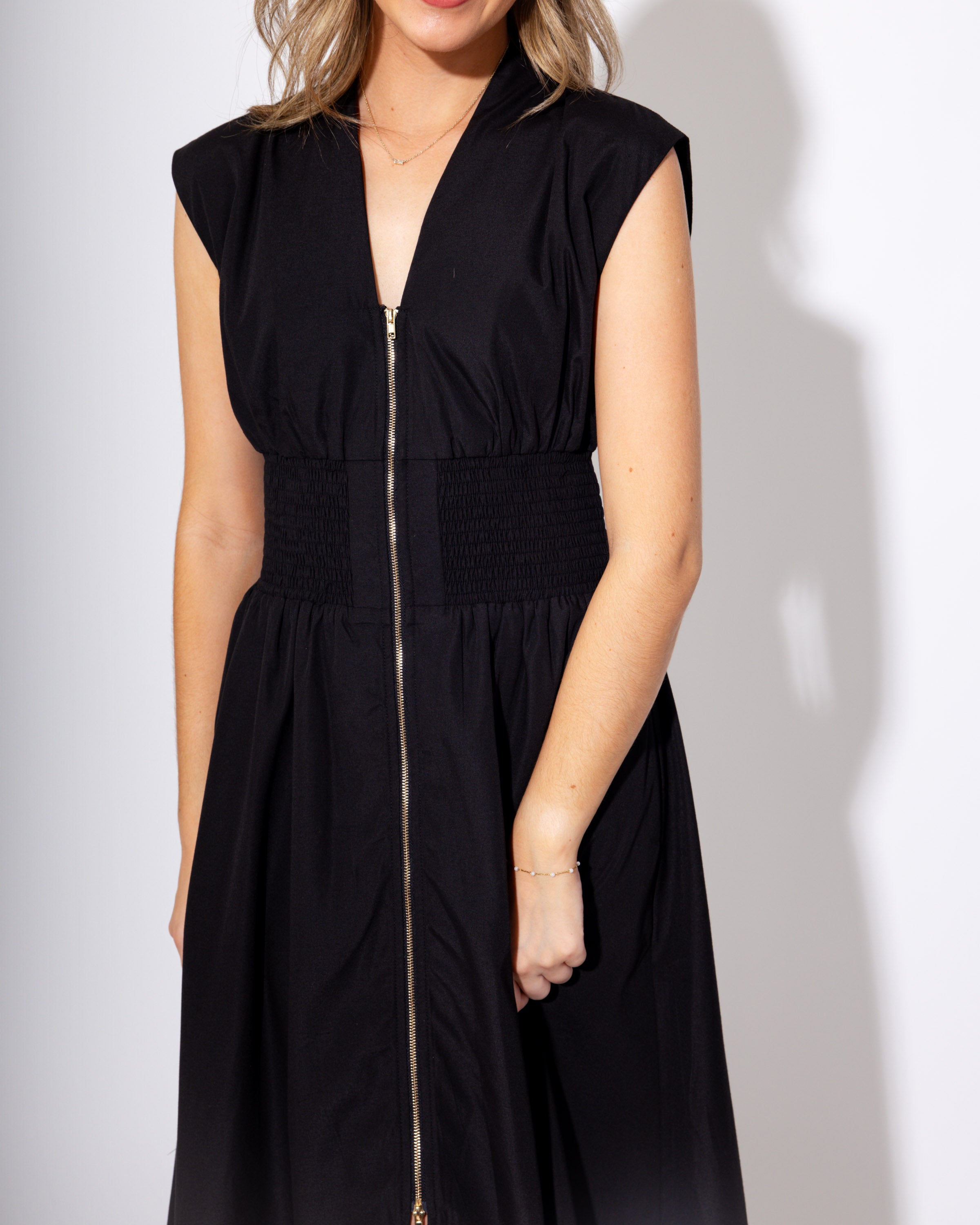 Zipped Up in Style Midi Dress