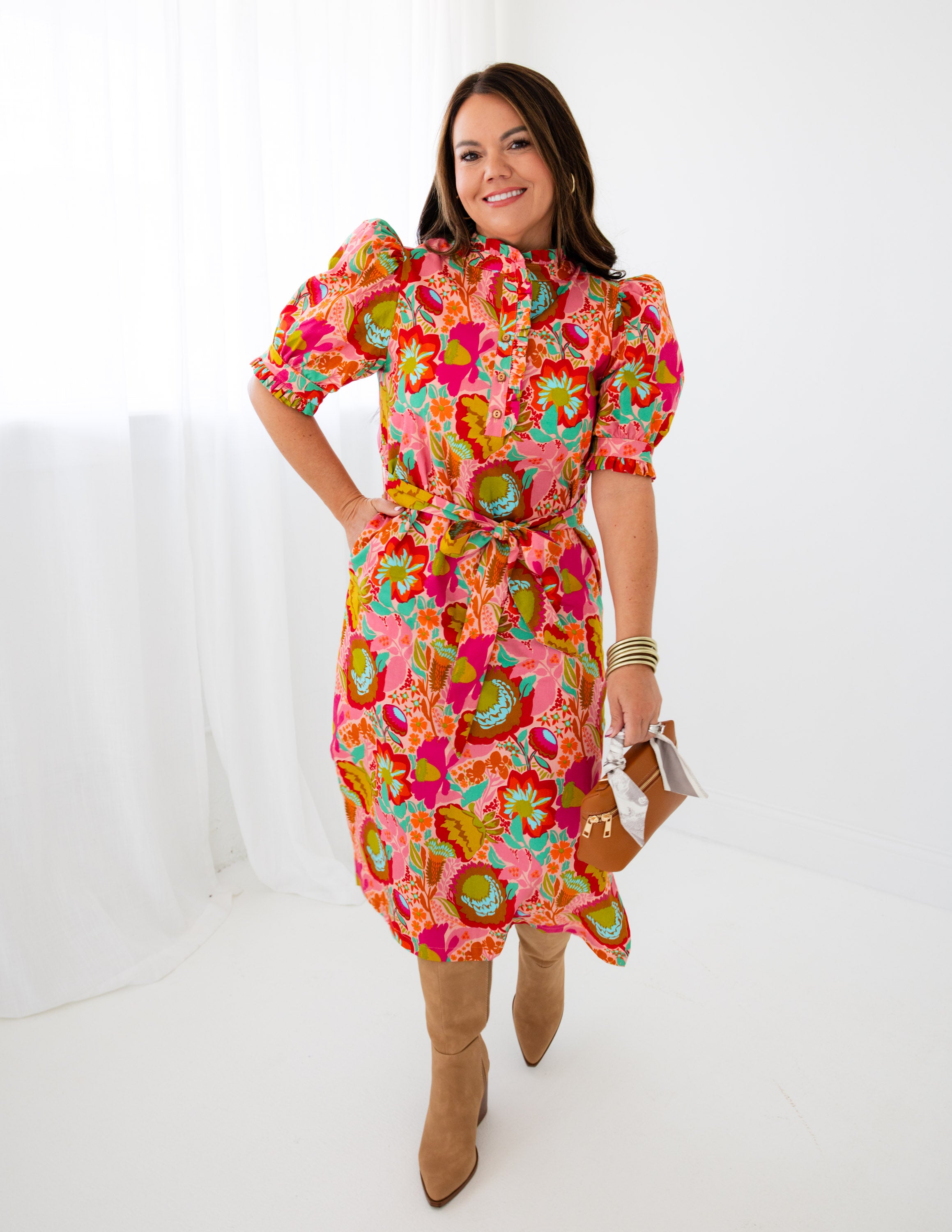 Ivy Jane | Bouquet Midi Shirt Dress