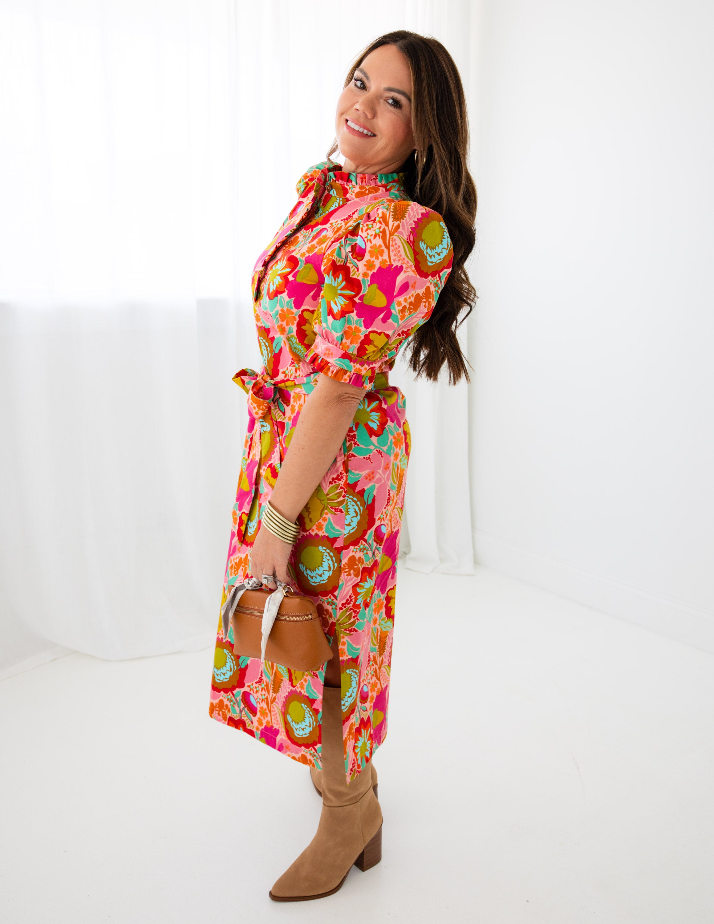 Ivy Jane | Bouquet Midi Shirt Dress
