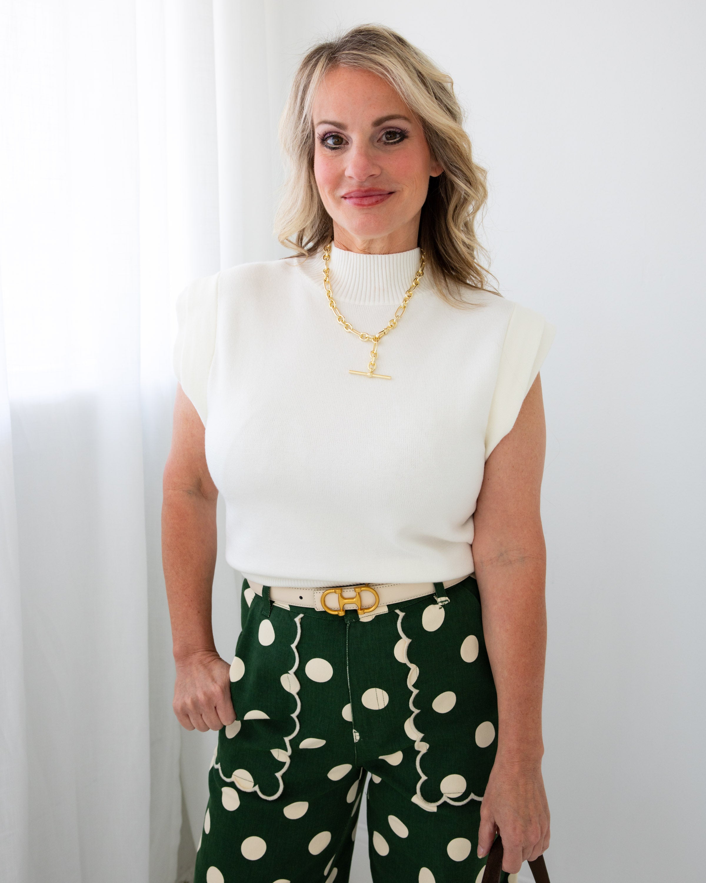Elevated Everyday Fine Knit Top in Off White