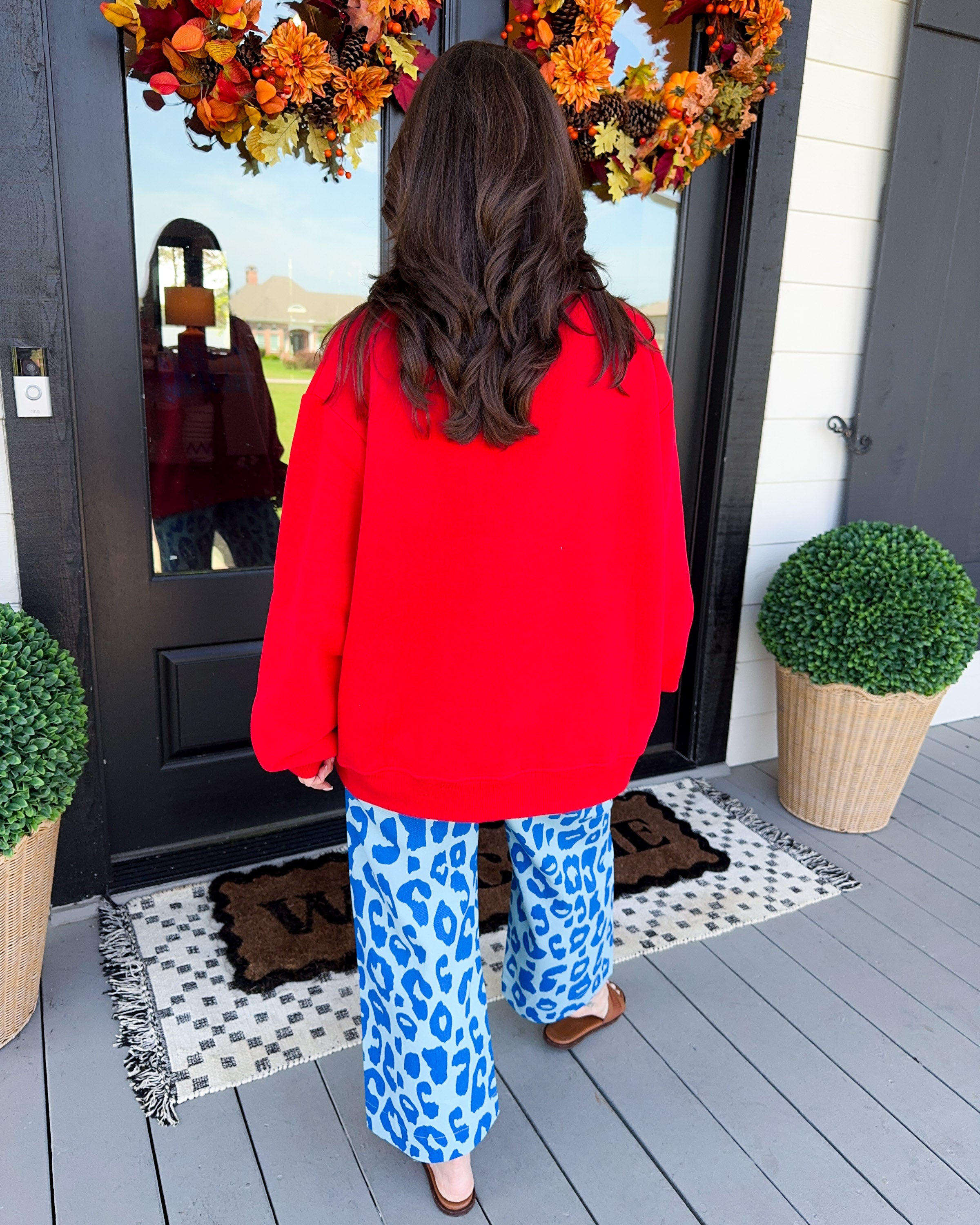 Hawk Glitter Mock Neck Pullover