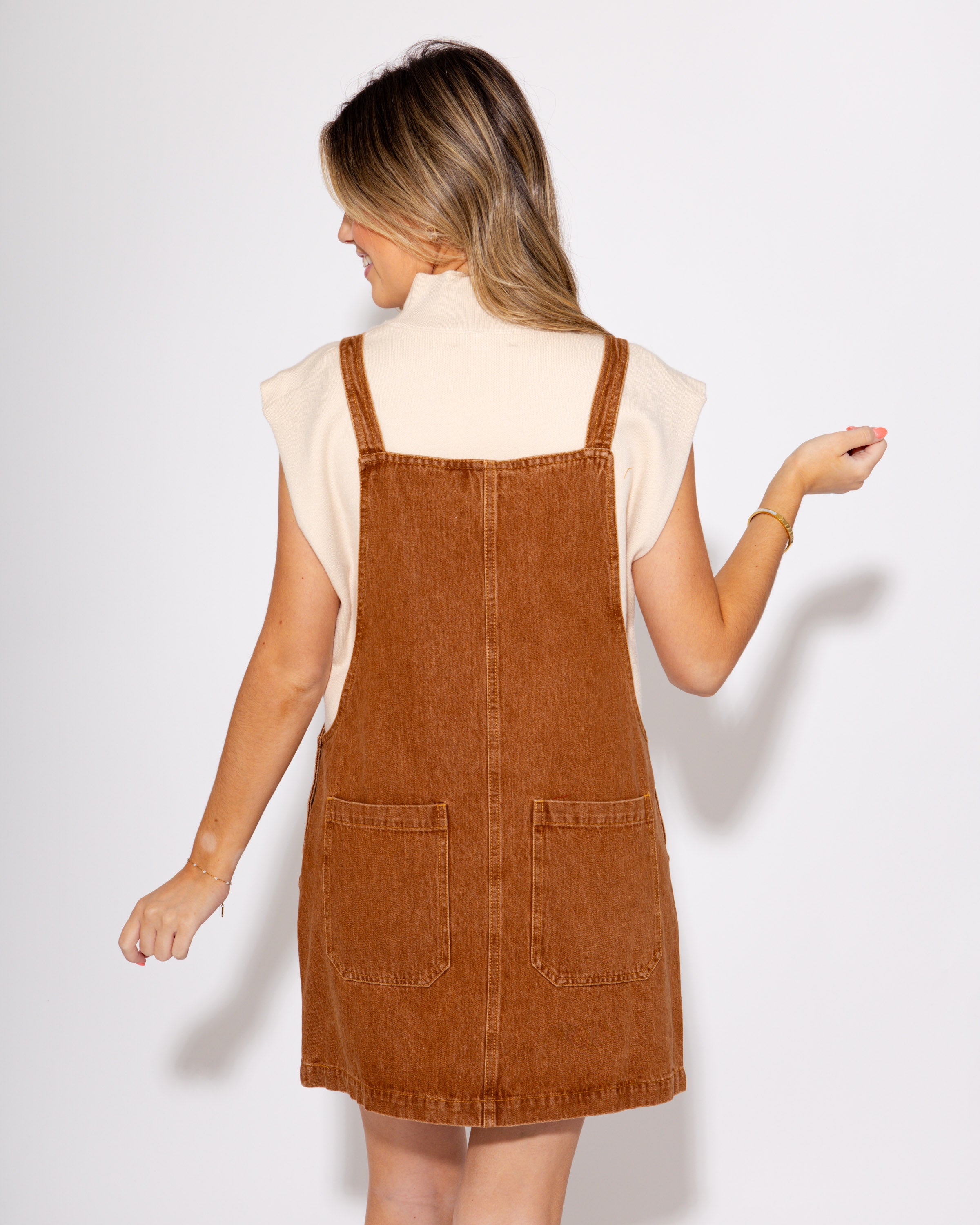 Tied with Charm Overall Mini Skirt