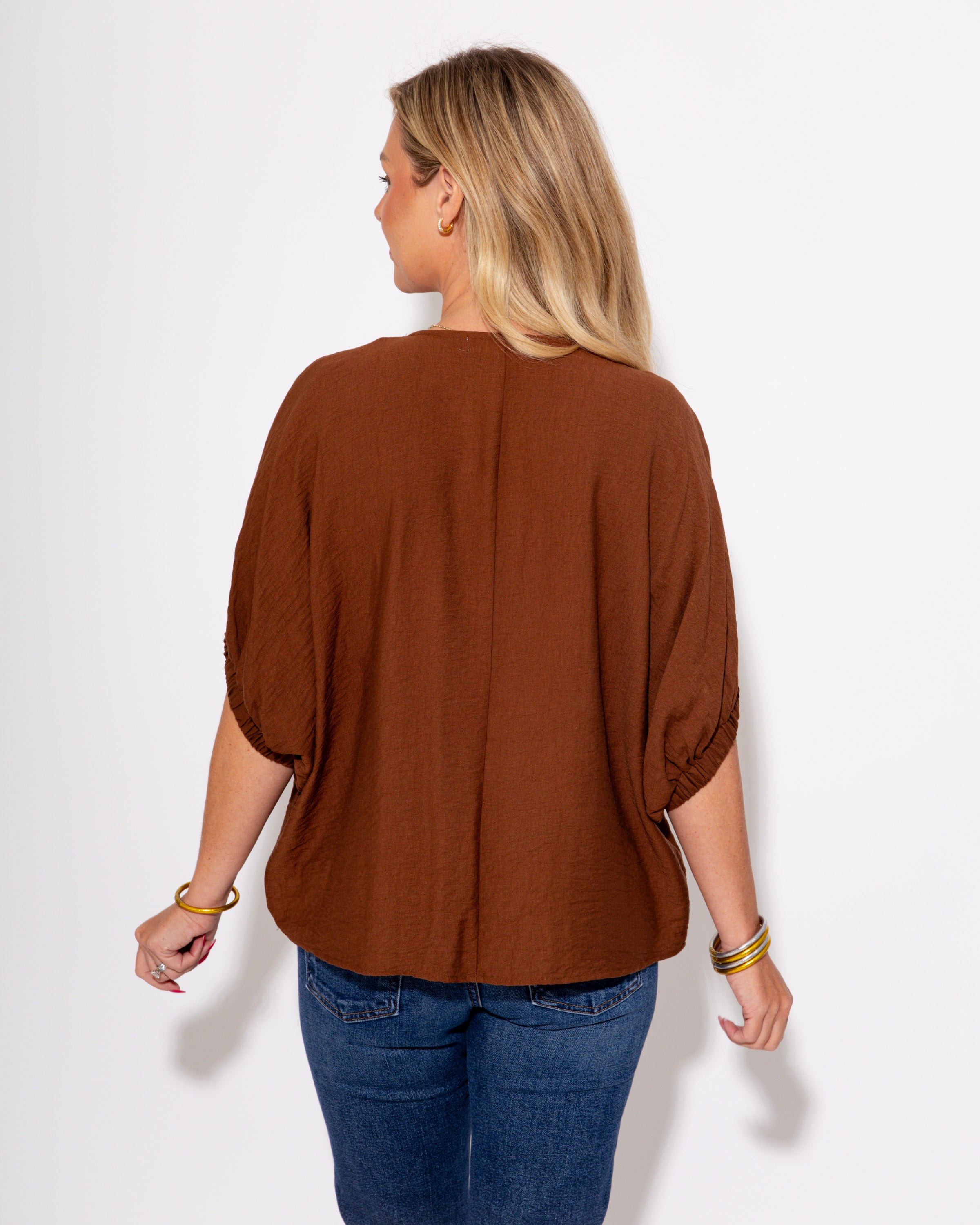 The Trenza Touch Top in Caramel