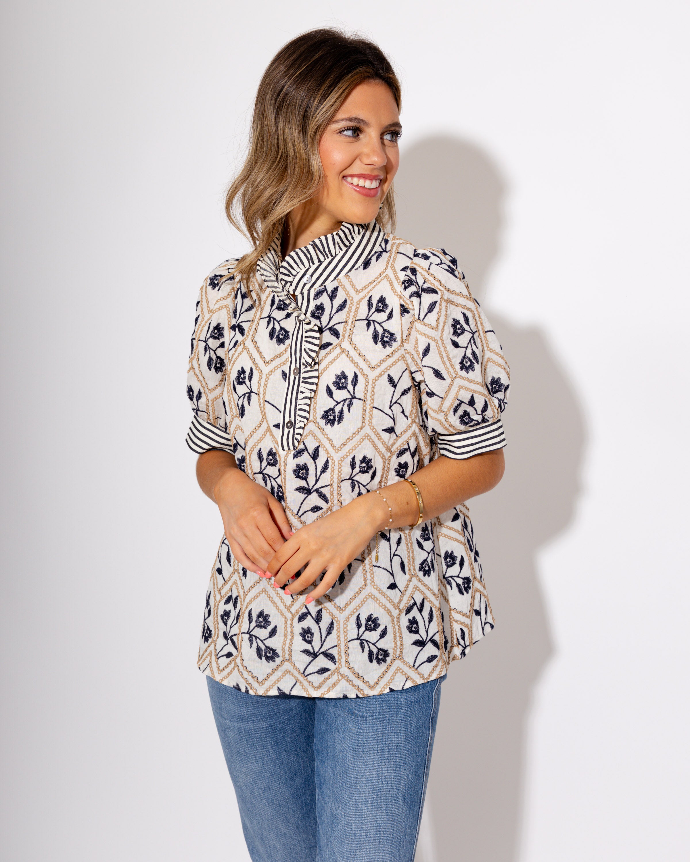 Embroidered Bloom Top