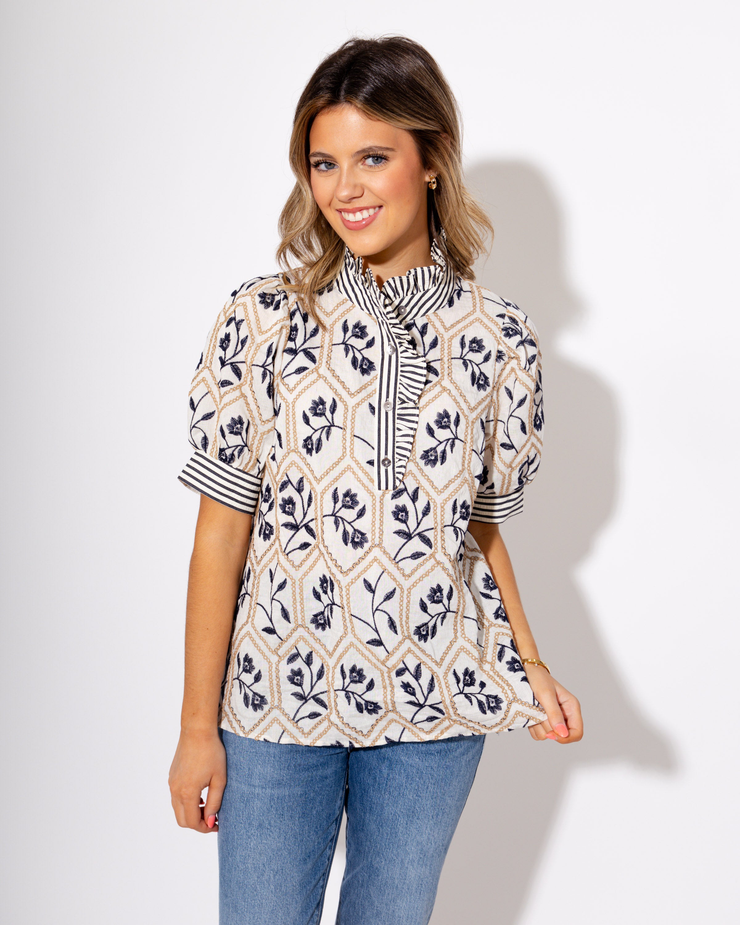 Embroidered Bloom Top