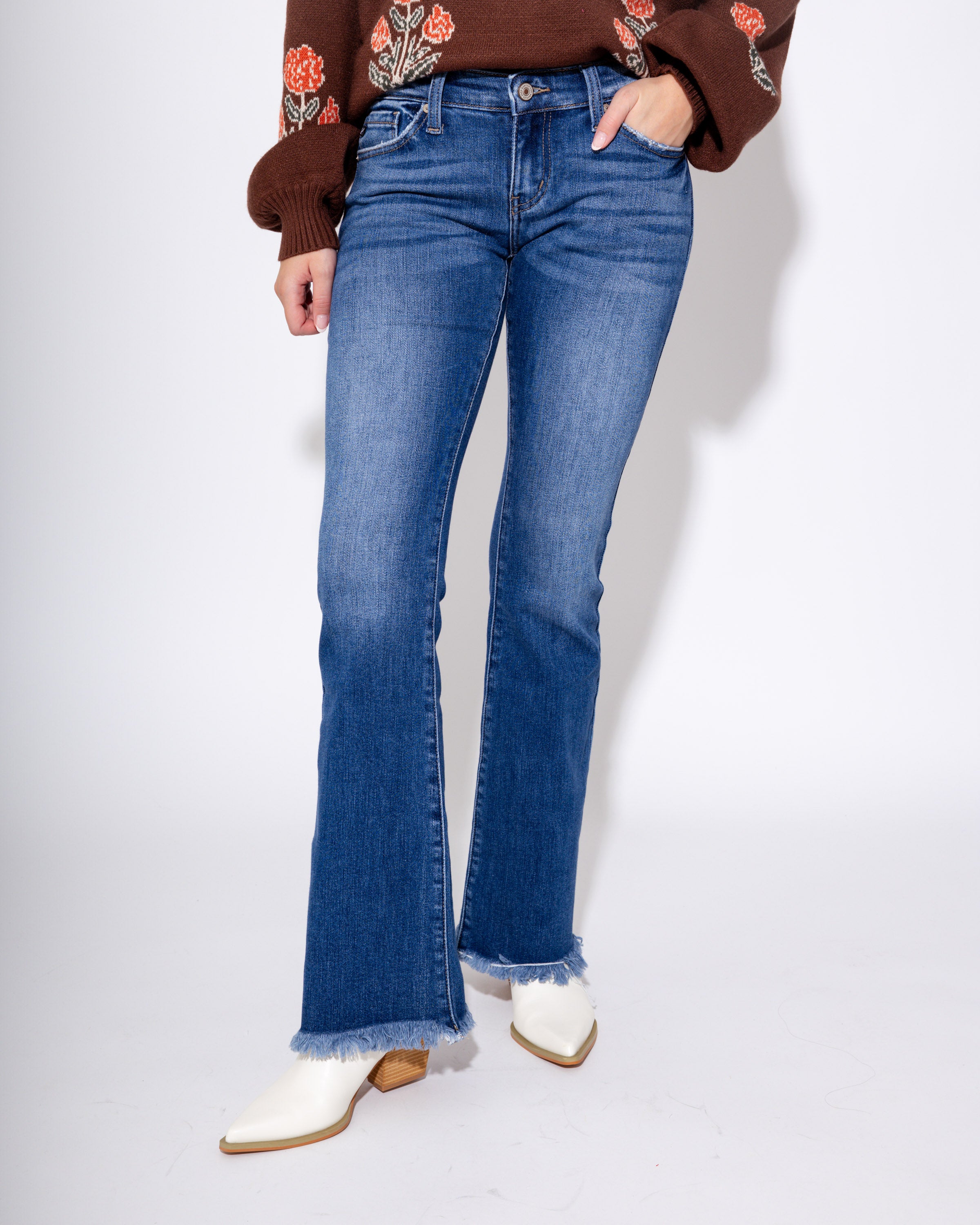 Low Rise Baby Bootcut Jean