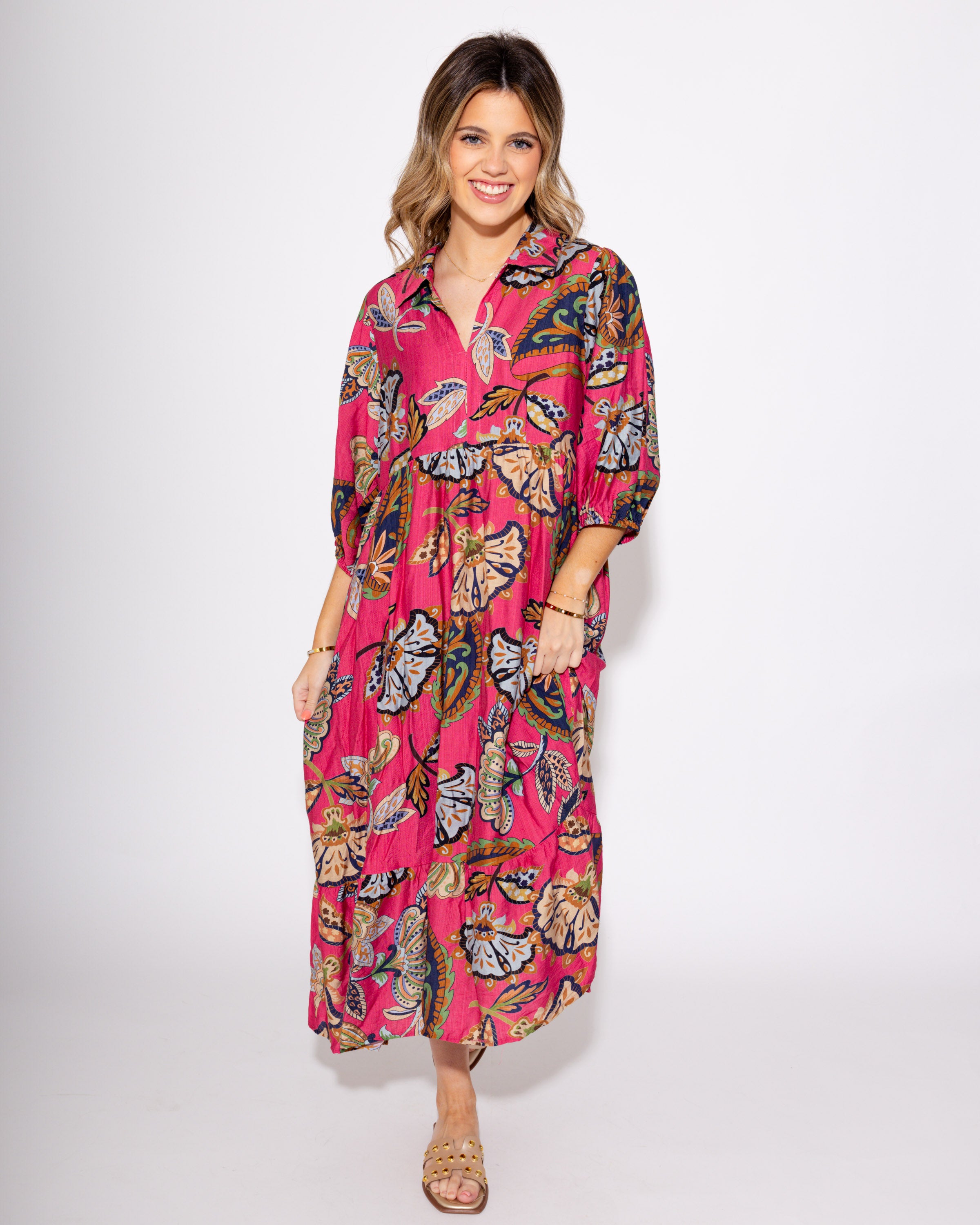 The Boho Bloom Midi in Pink