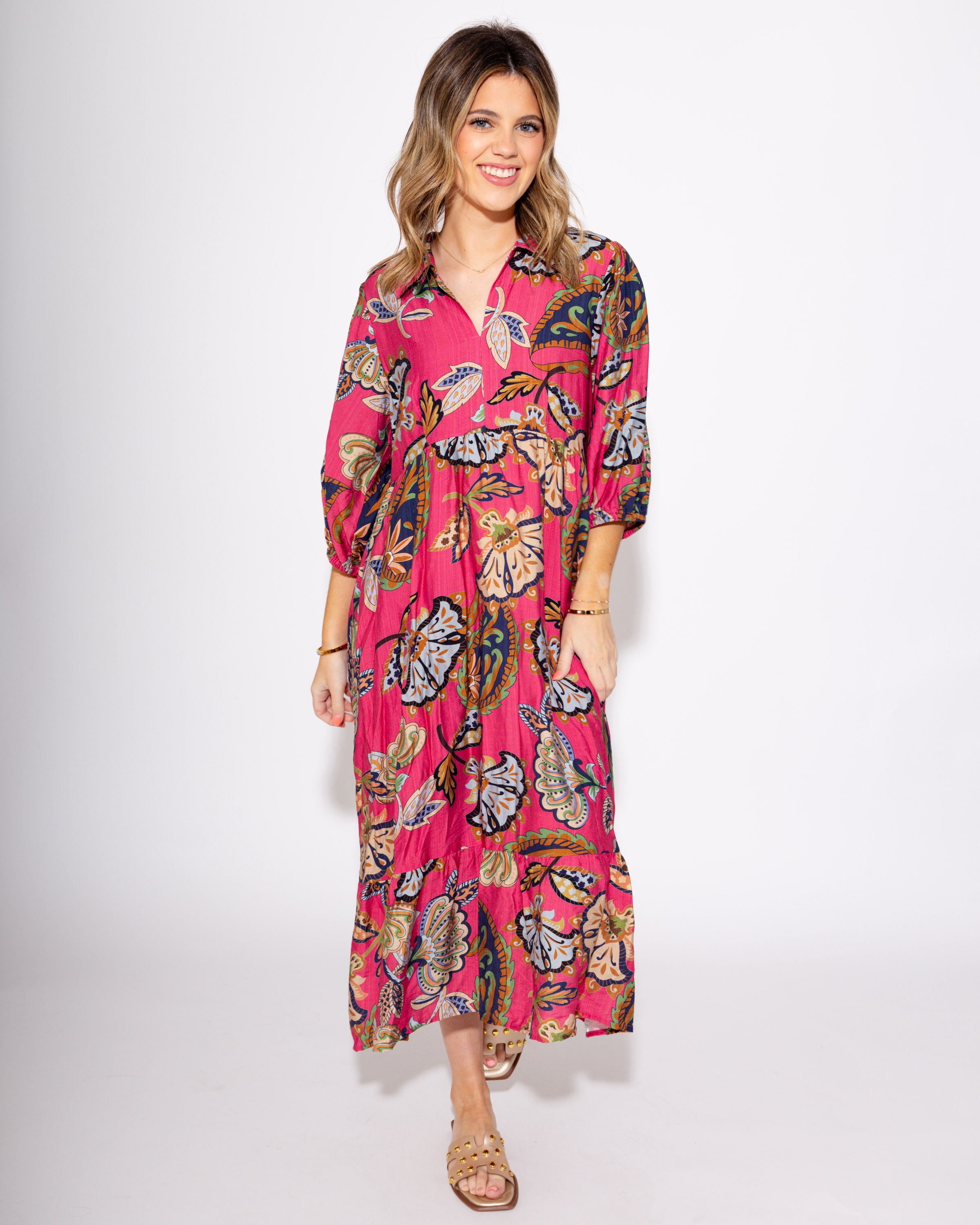 The Boho Bloom Midi in Pink