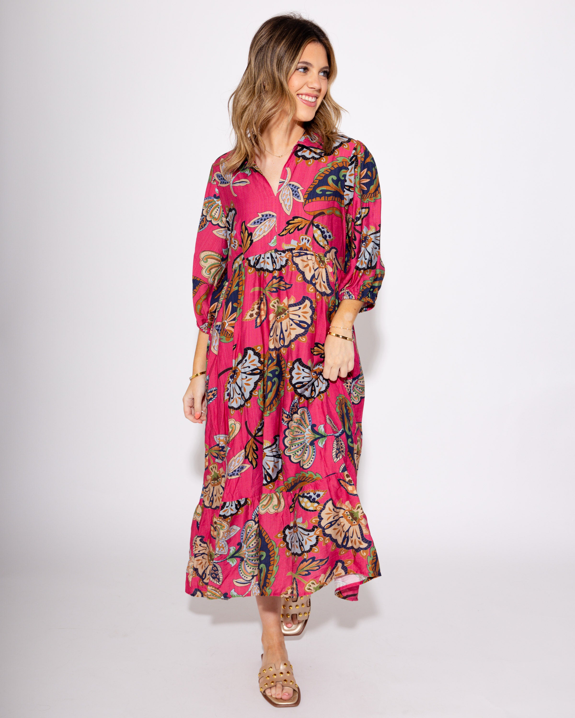 The Boho Bloom Midi in Pink