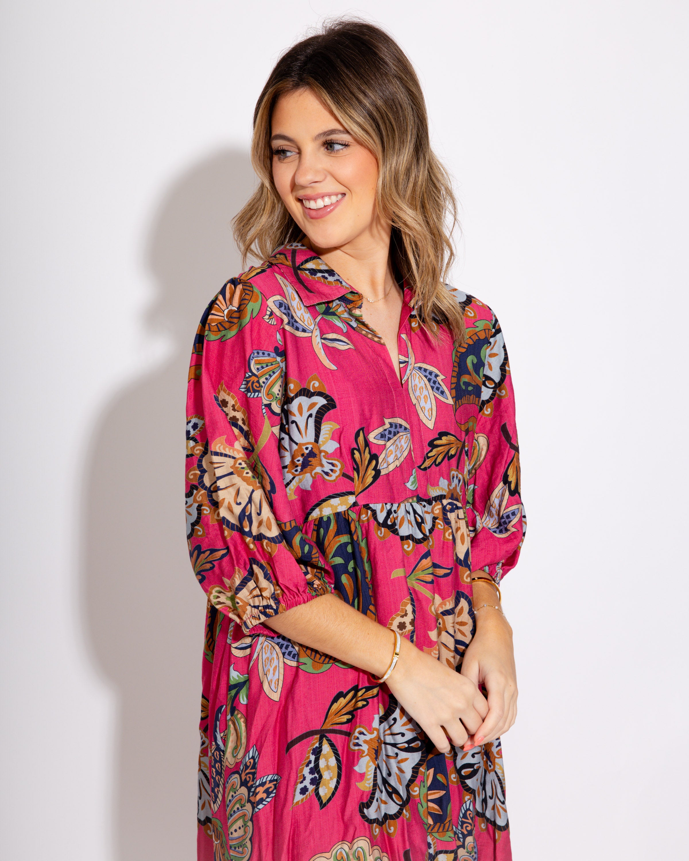 The Boho Bloom Midi in Pink