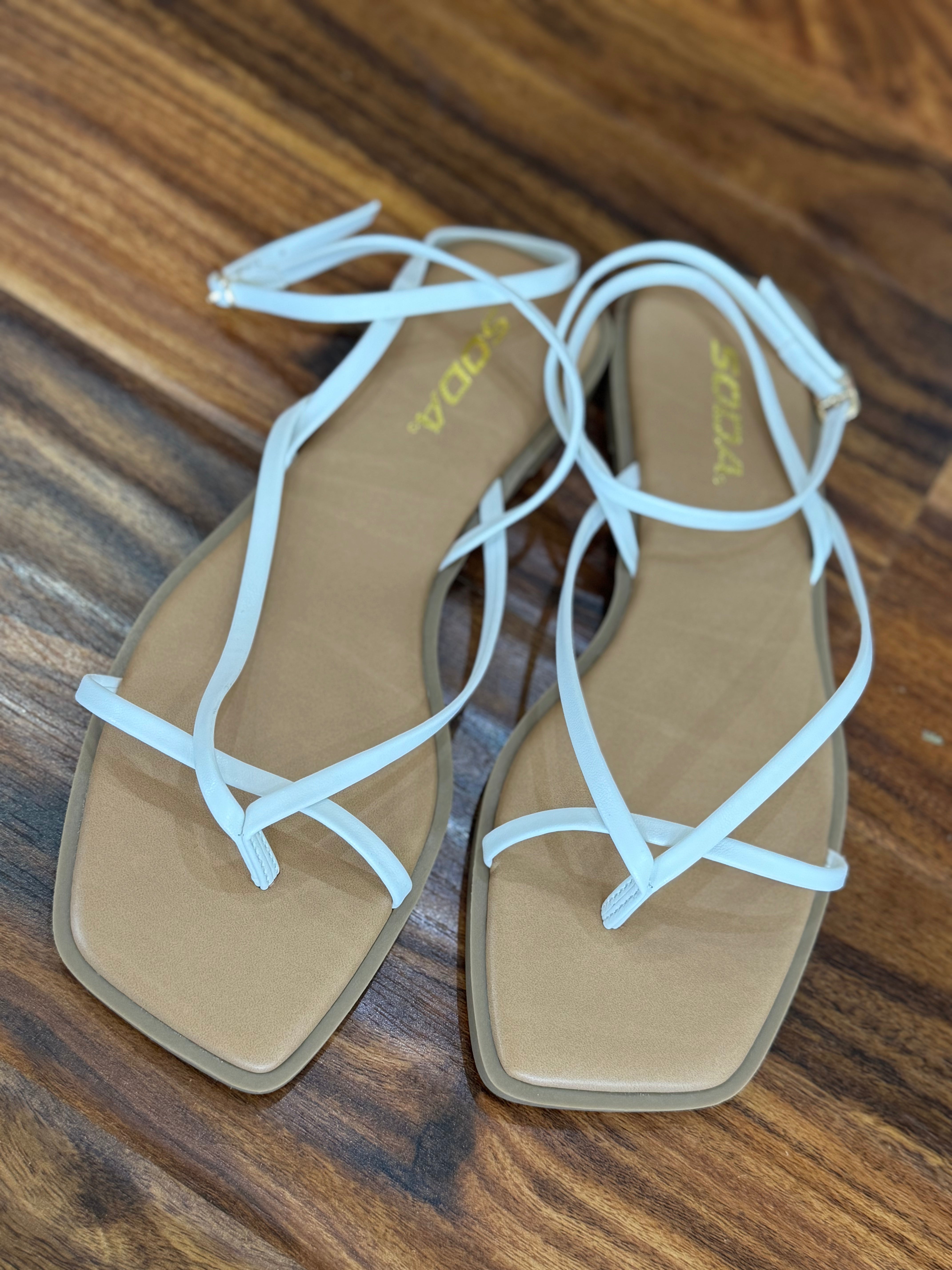 White Strappy Sandals