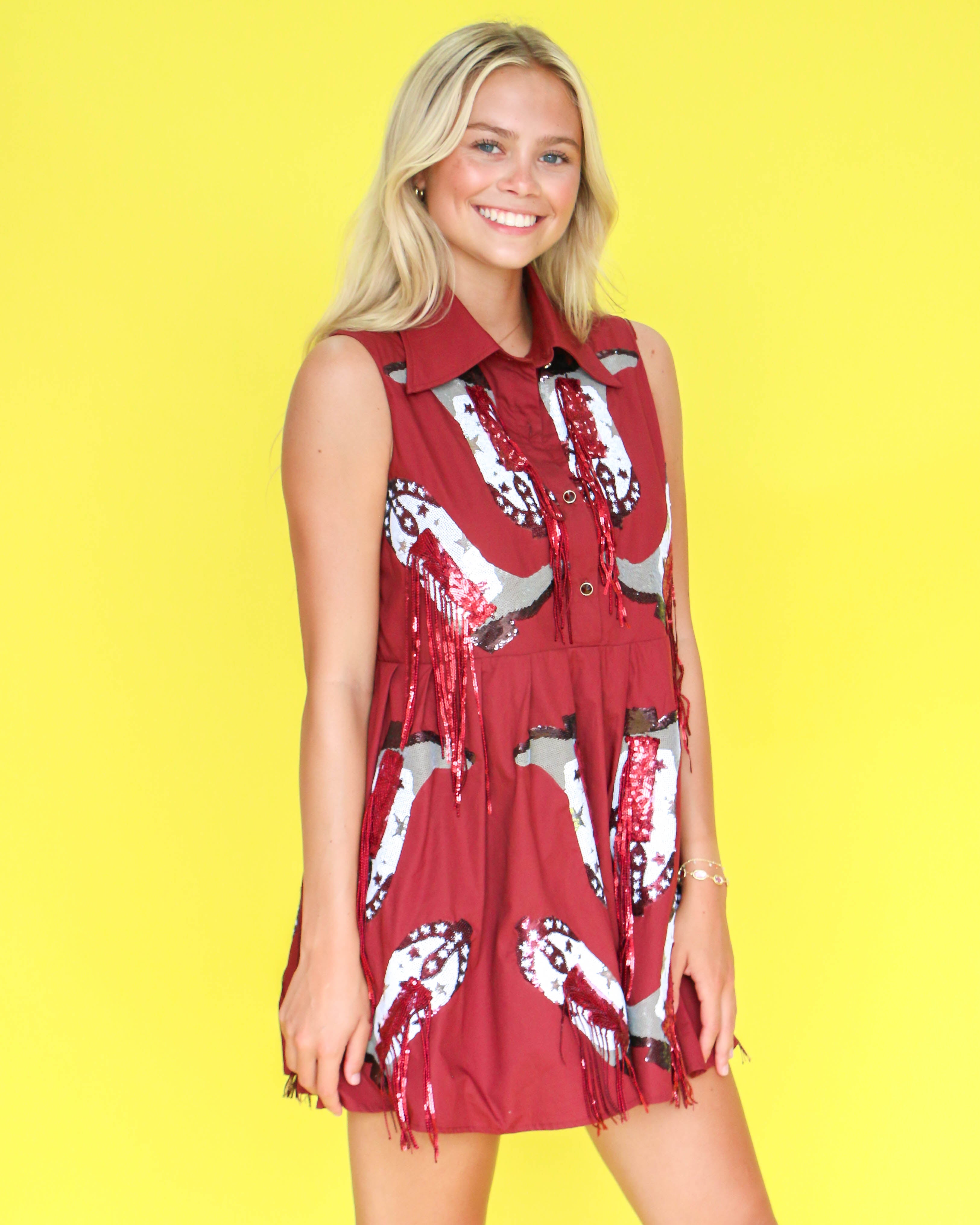 Maroon Boots Game Day Dress Gaudie and Company Maroon Boots Game Day Dress Gaudie and Company