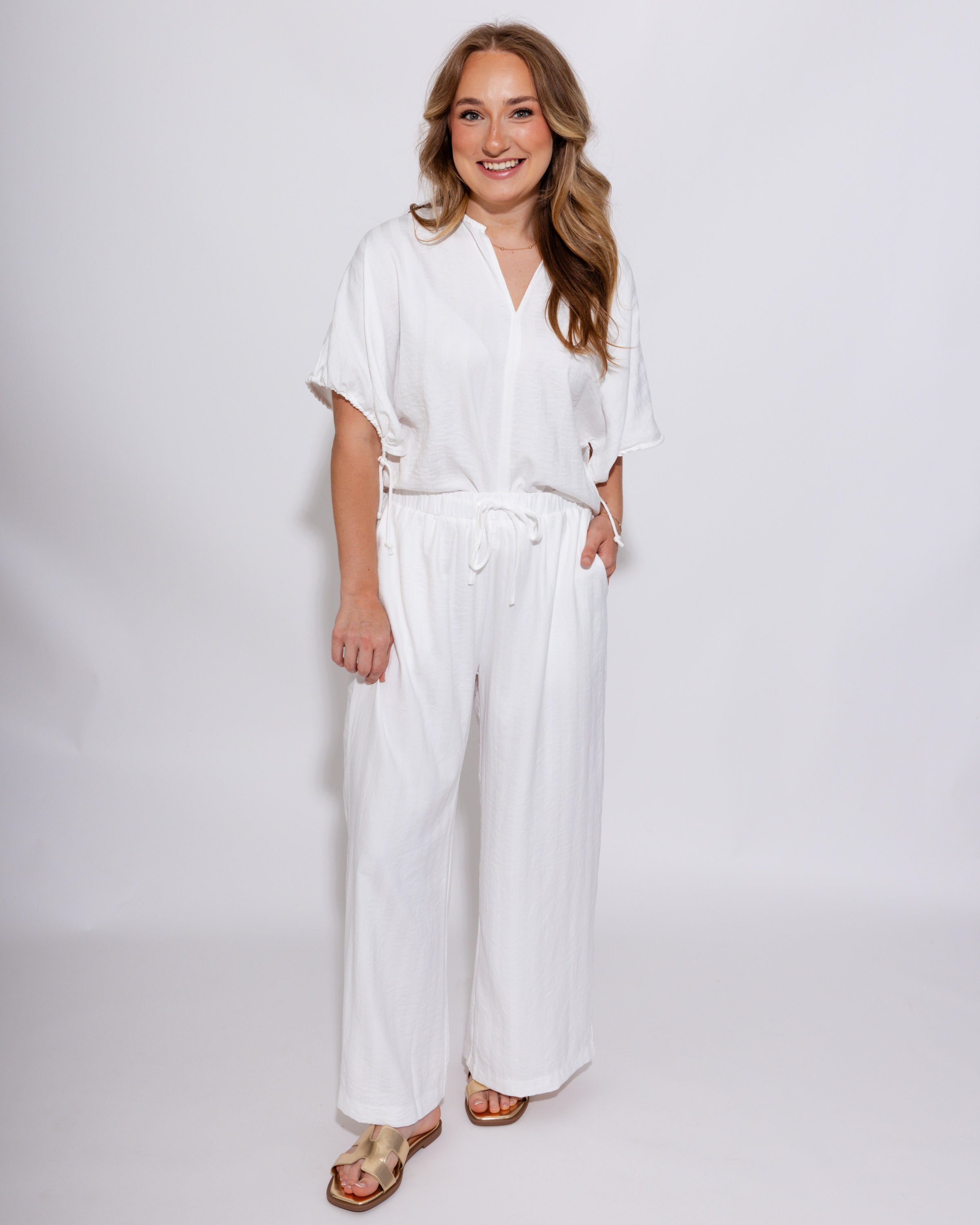 Polished White Stripe Set