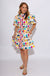 Ivy Jane Tulips in a Row floral dress, luxury women's boutique midi dress at Gaudie & Co