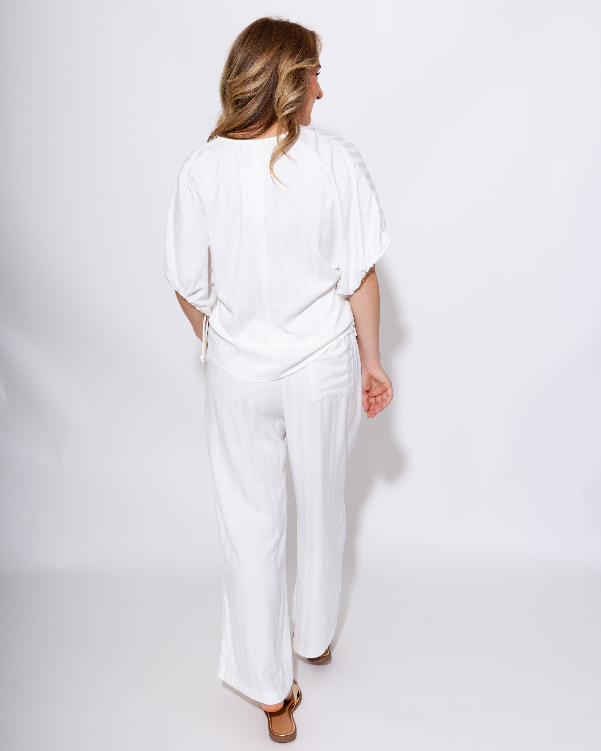 Polished White Stripe Set