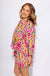 Ivy Jane Ikat V-Neck Top Pink Green - Gaudie & Co. Southeast Texas Boutique