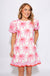 White Pink Embroidered Floral Mini Dress - Entro - Gaudie & Co. Nederland TX Boutique