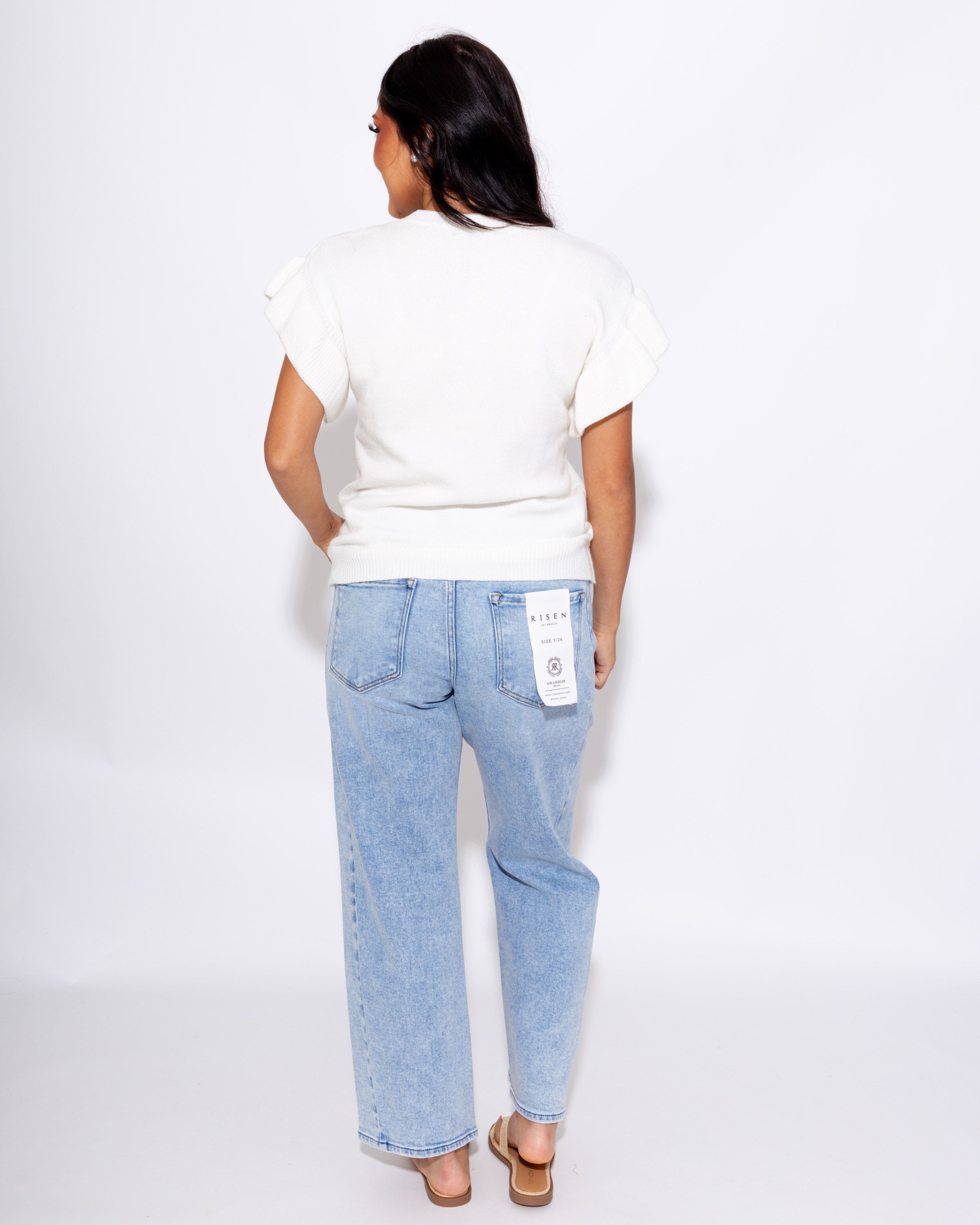 Risen | High Rise Crop Barrel Adjustable Waist Band