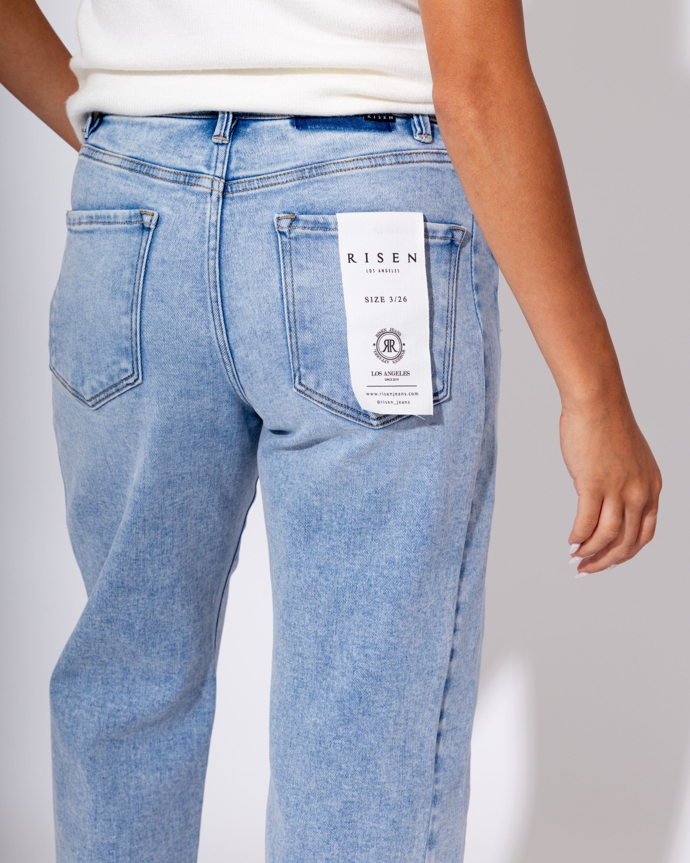 Risen | High Rise Crop Barrel Adjustable Waist Band