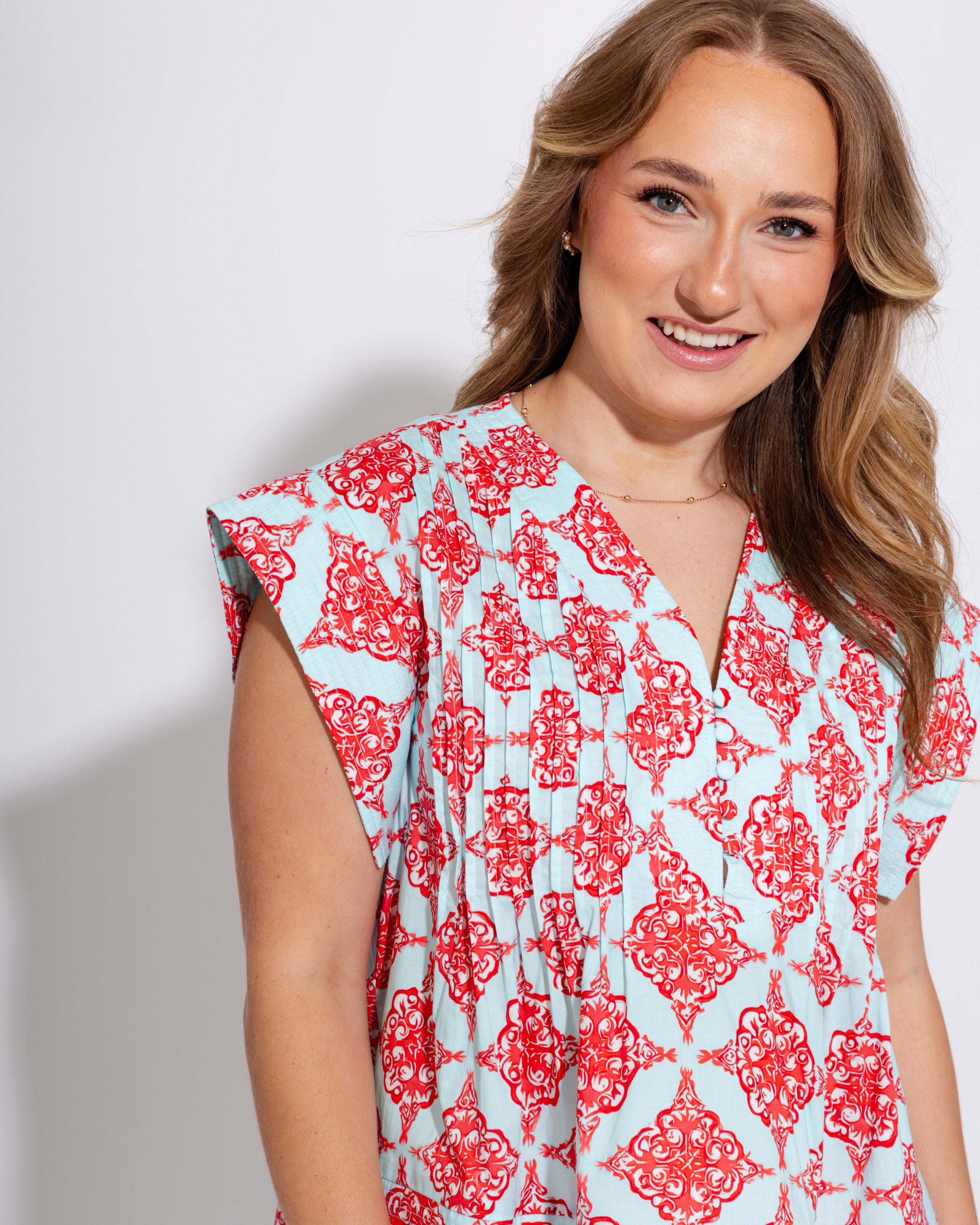 Pintuck Artisan Charm Top